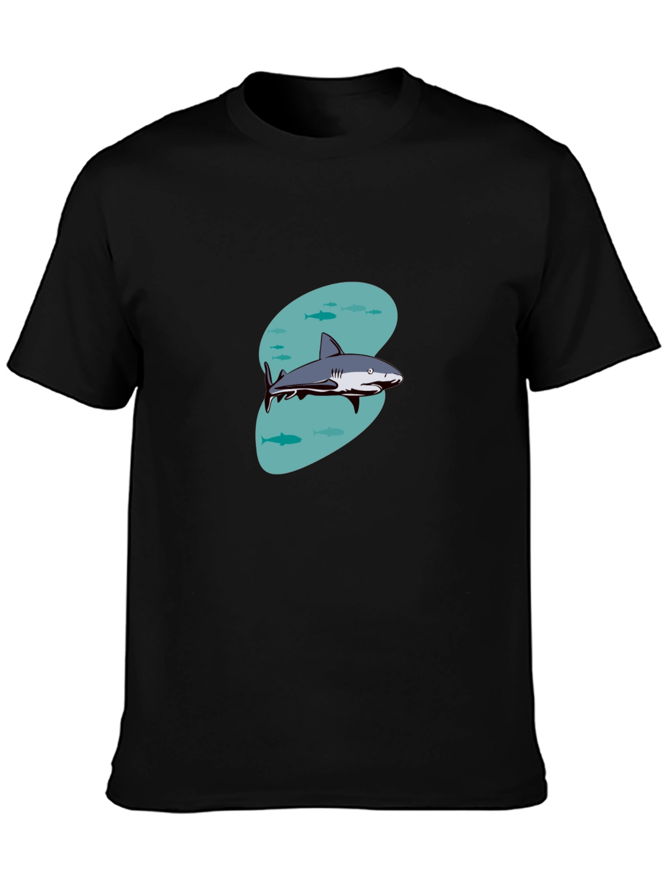 Shark Graphic T-Shirt - Casual Black Tee