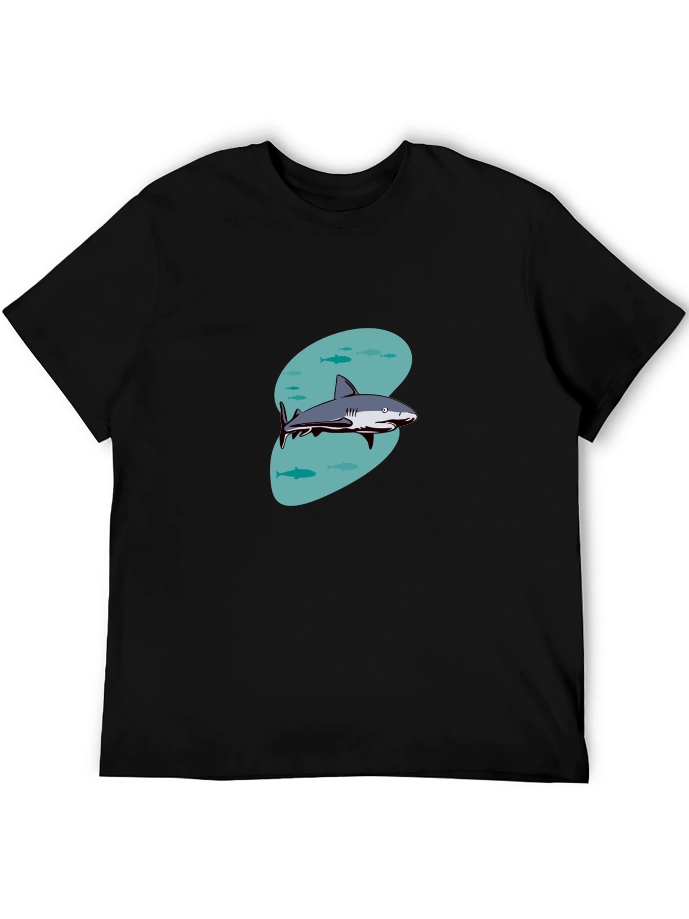 Shark Graphic T-Shirt - Casual Black Tee