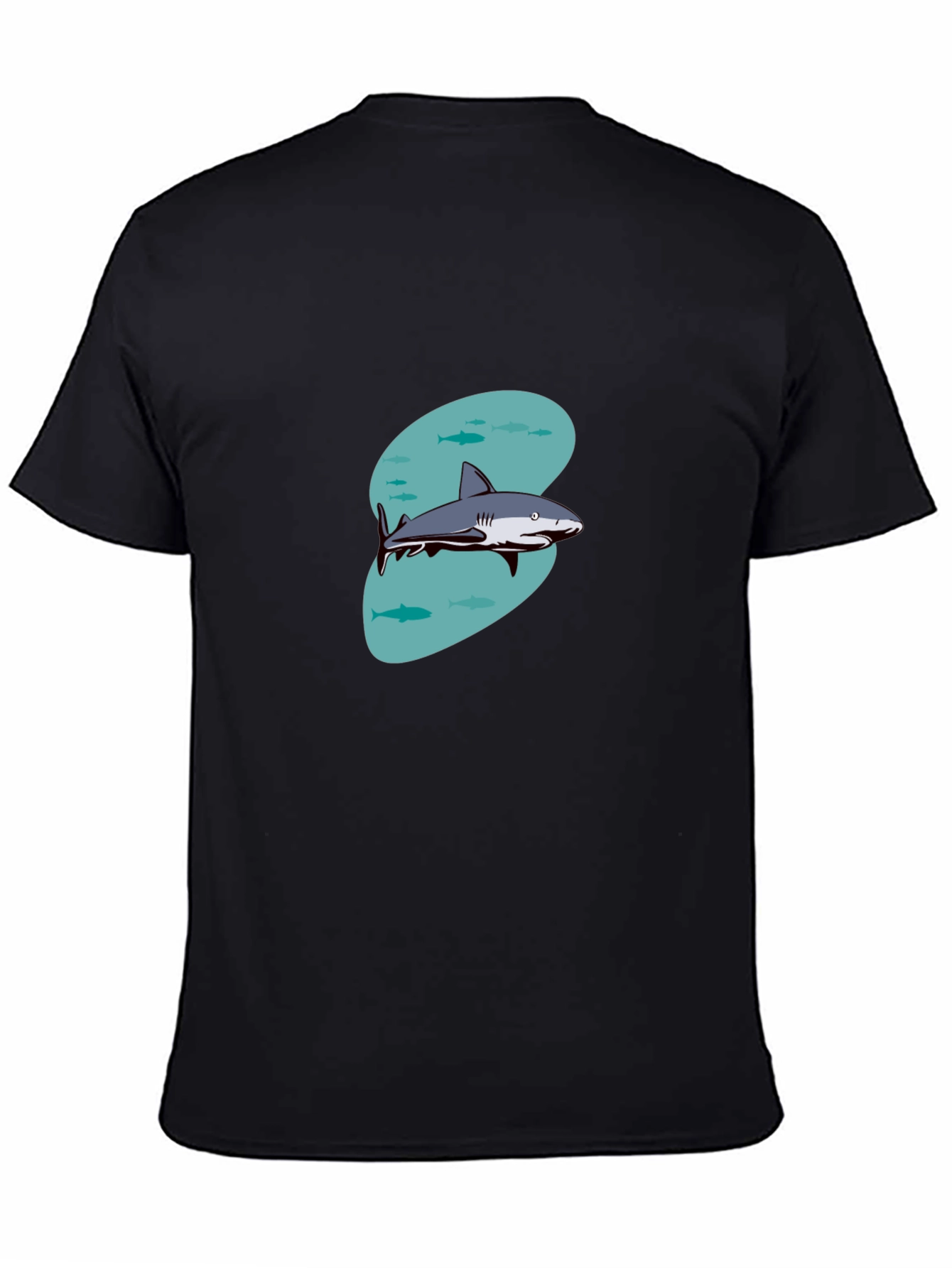 Shark Graphic T-Shirt - Casual Black Tee