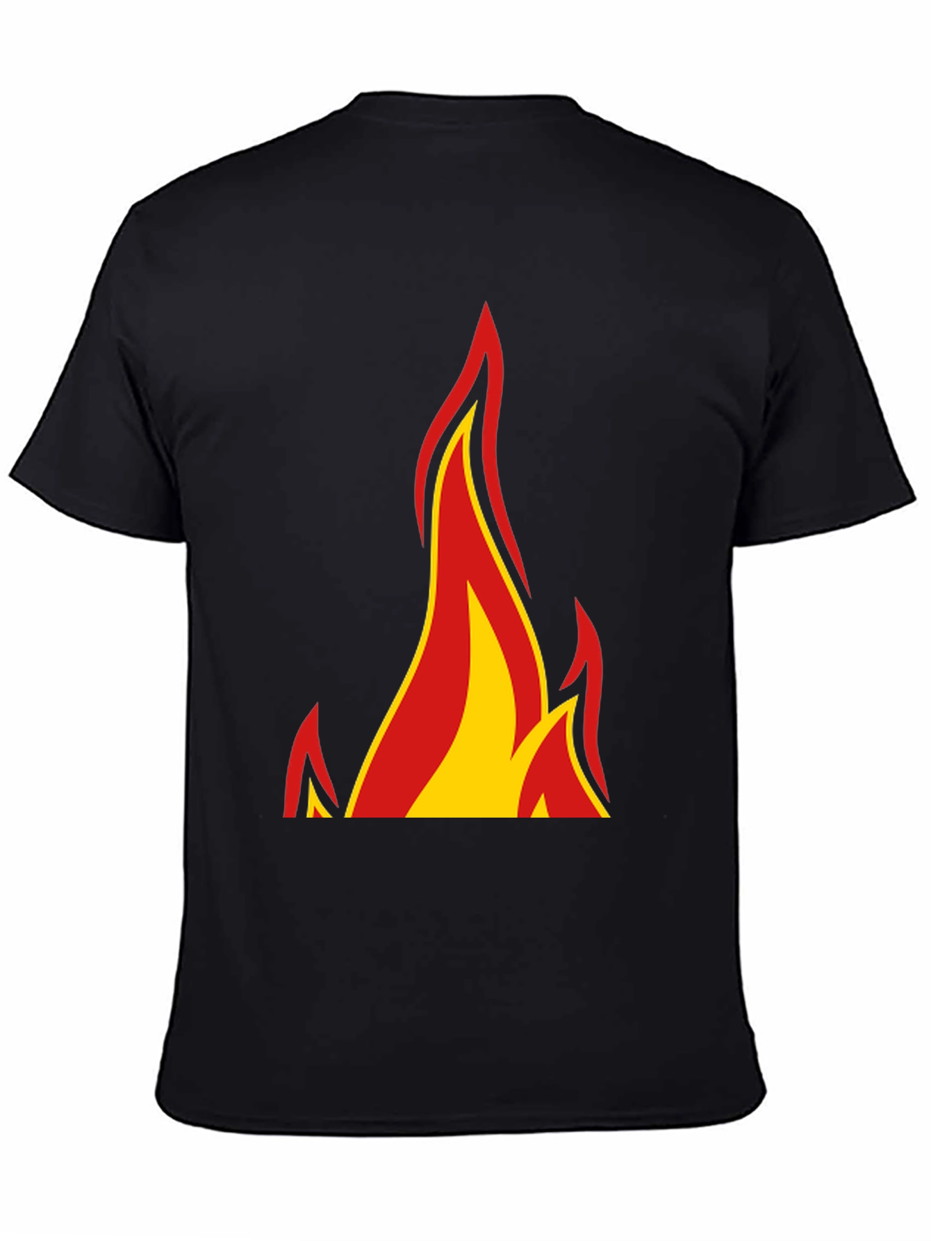 Flame Graphic Black Tee - Bold Design!