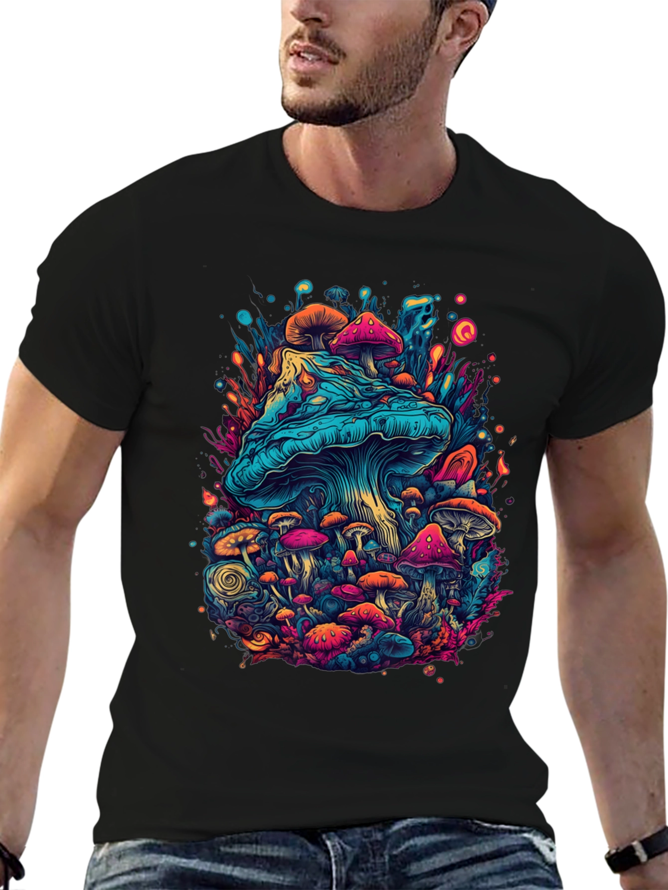 Psychedelic Mushroom Graphic T-Shirt