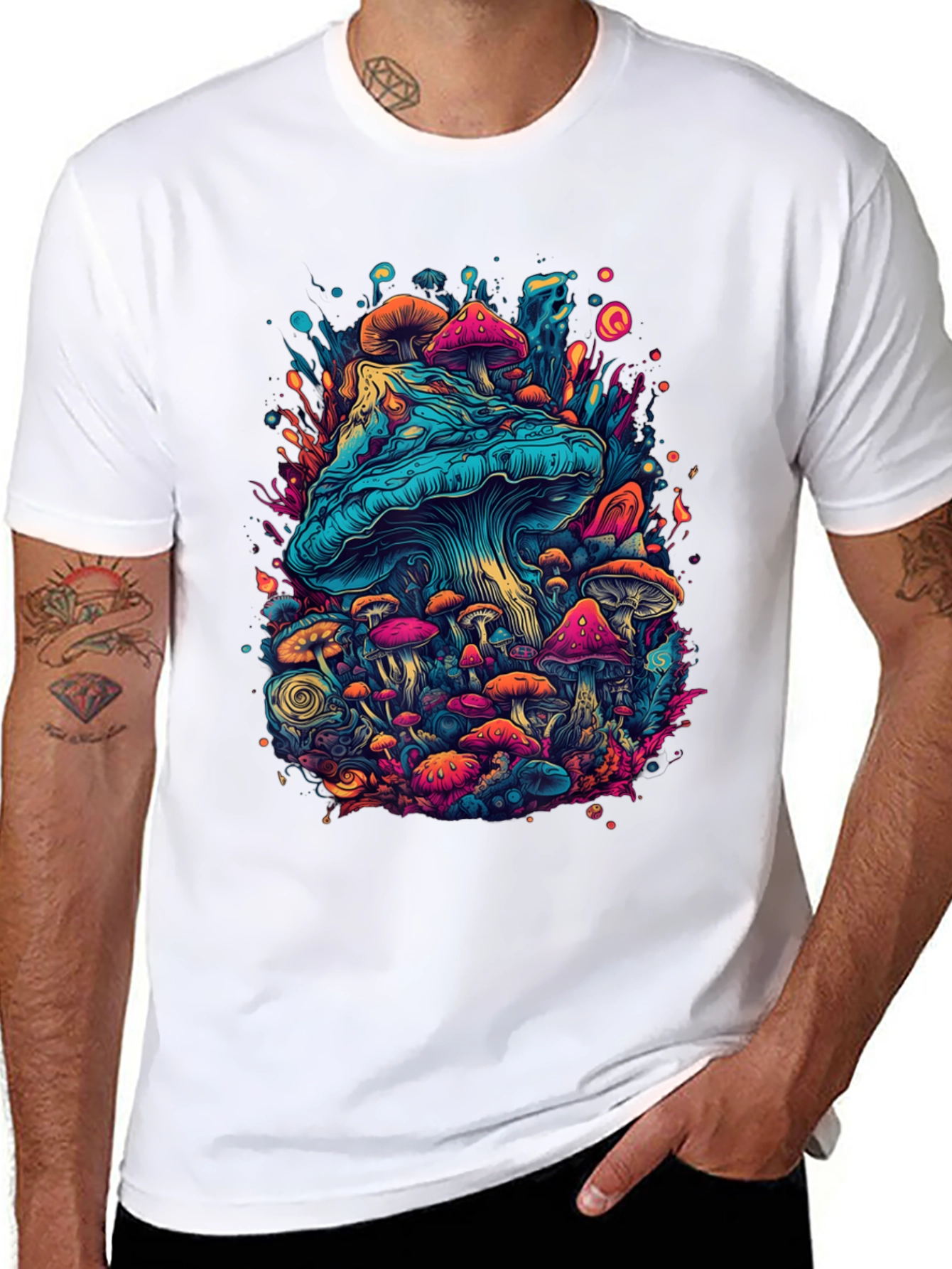 Psychedelic Mushroom Graphic T-Shirt
