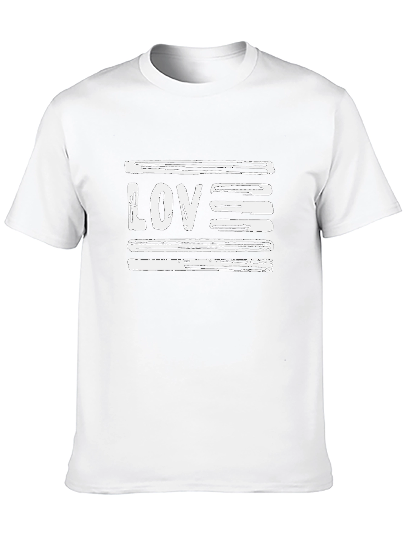 Love Stripes Black Graphic Tee