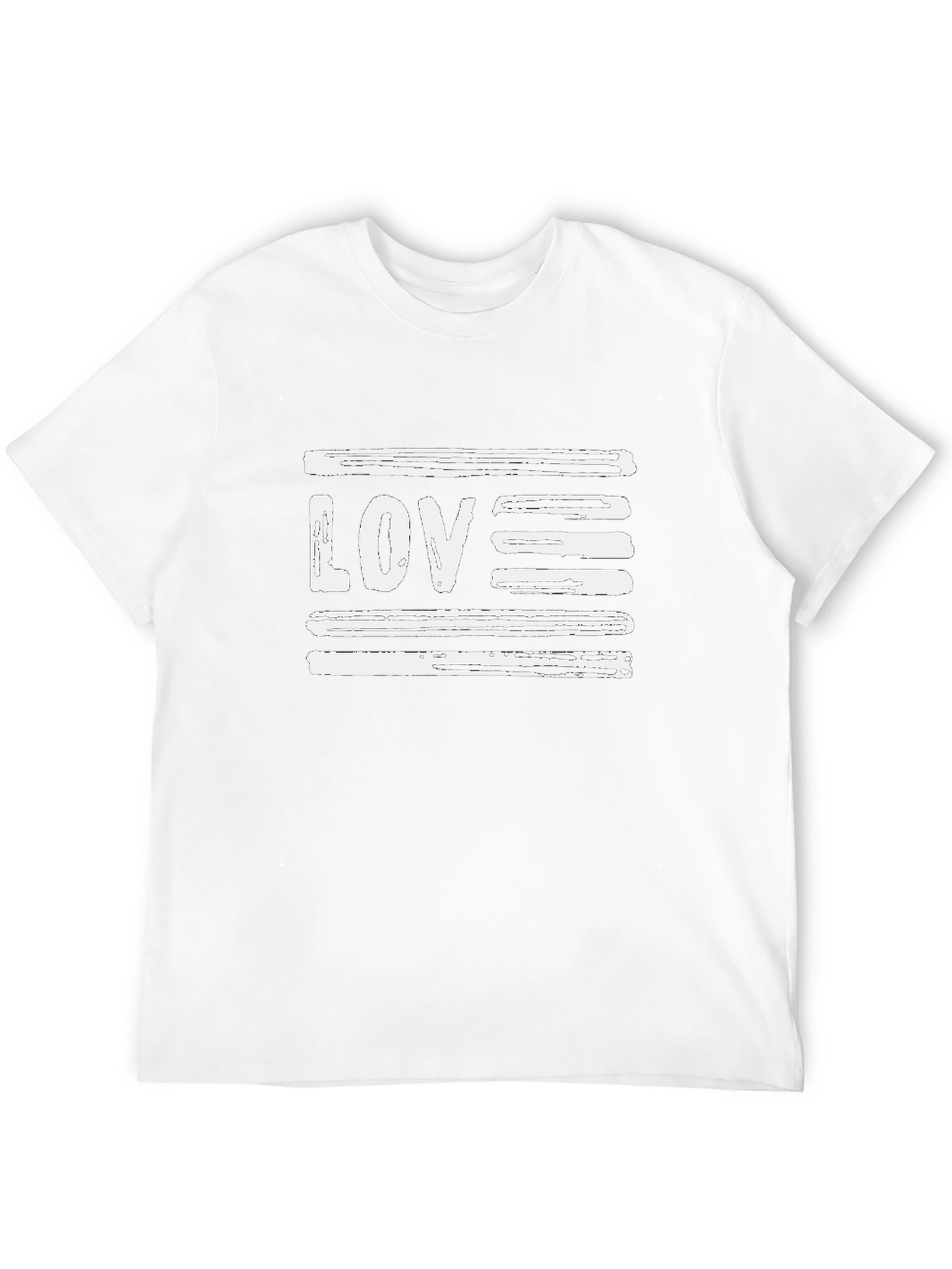Love Stripes Black Graphic Tee