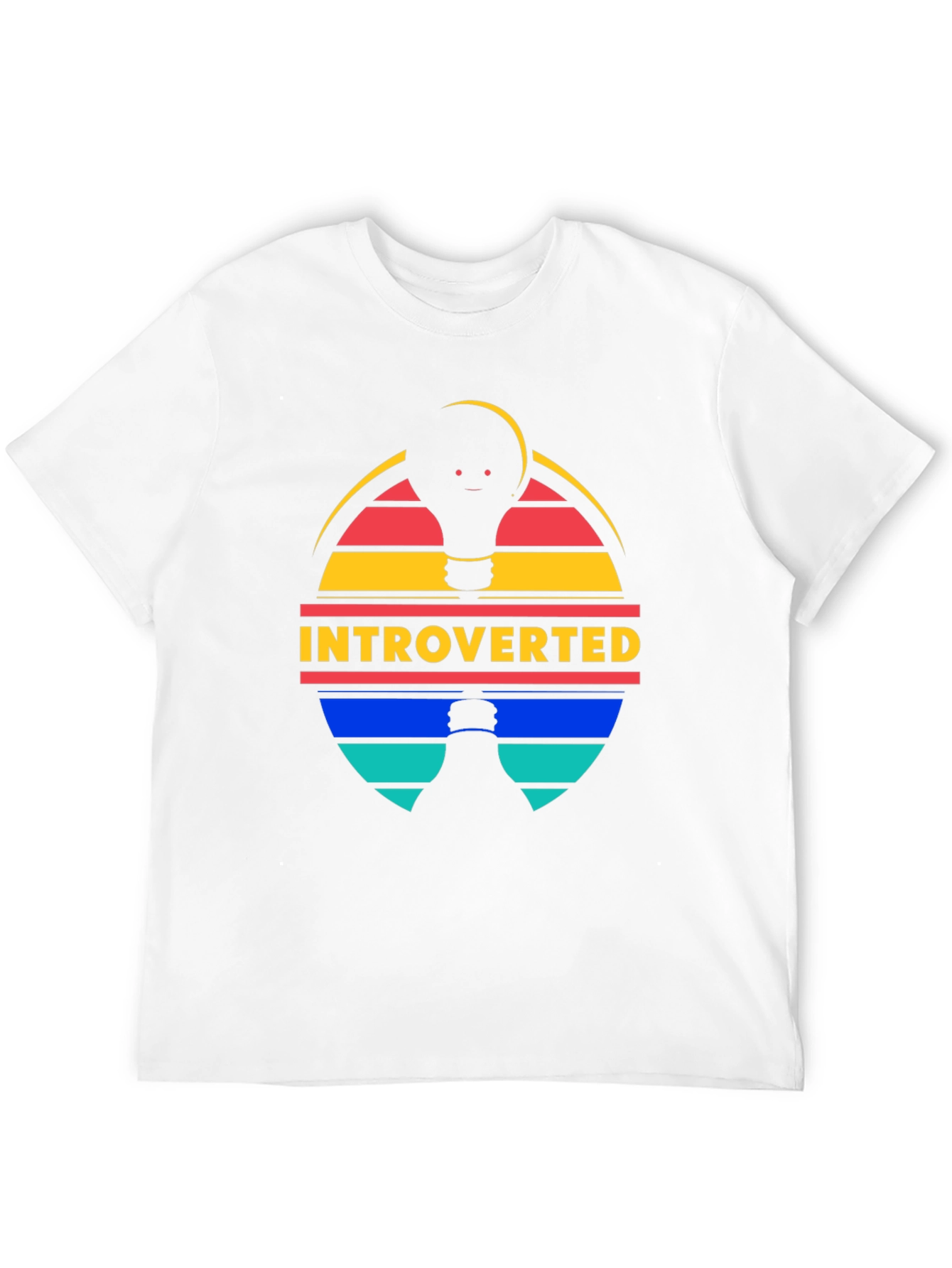 Introverted Lightbulb T-Shirt - Comfortable Black Tee