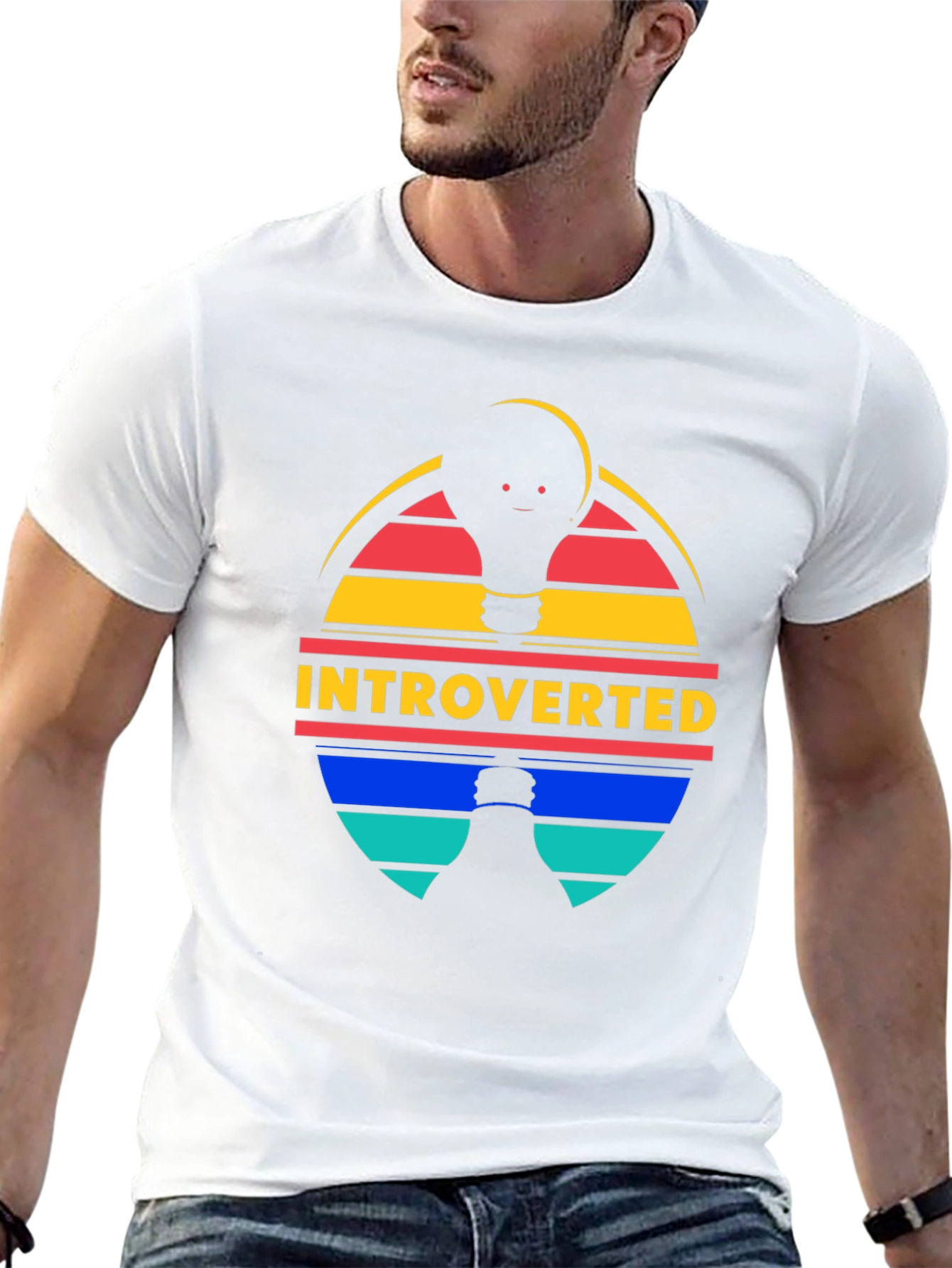 Introverted Lightbulb T-Shirt - Comfortable Black Tee