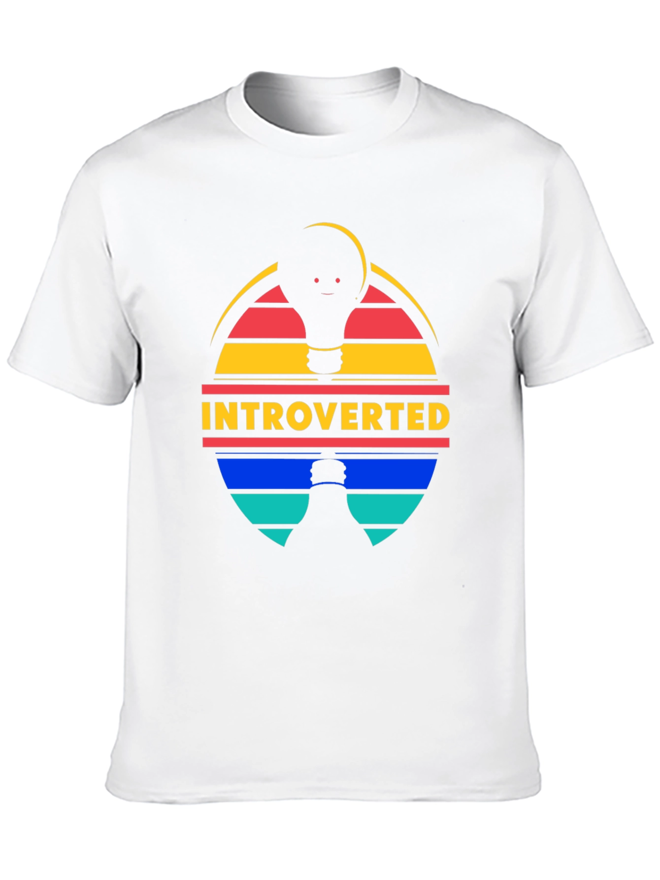 Introverted Lightbulb T-Shirt - Comfortable Black Tee