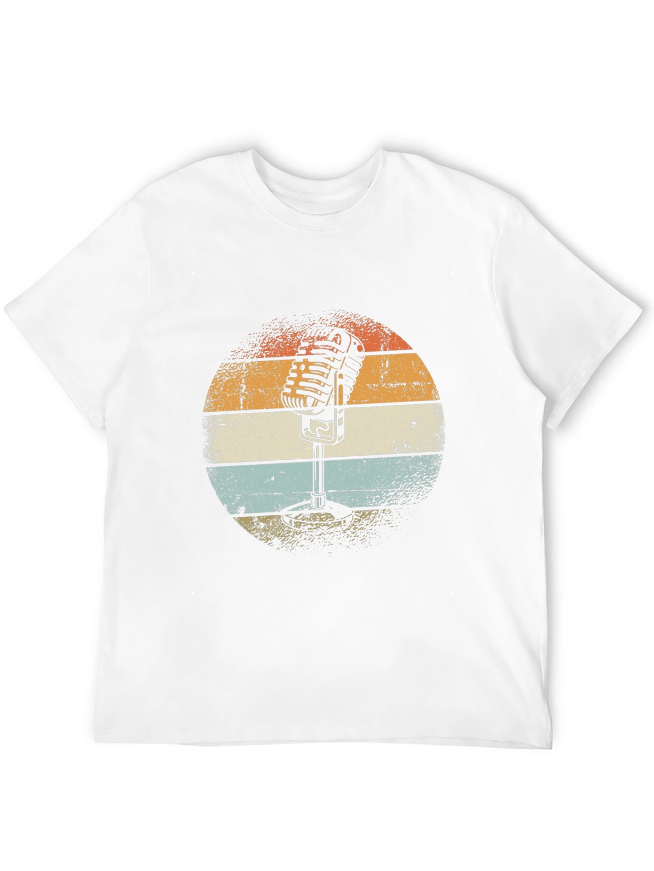 Retro Microphone Graphic Tee - Classic Style