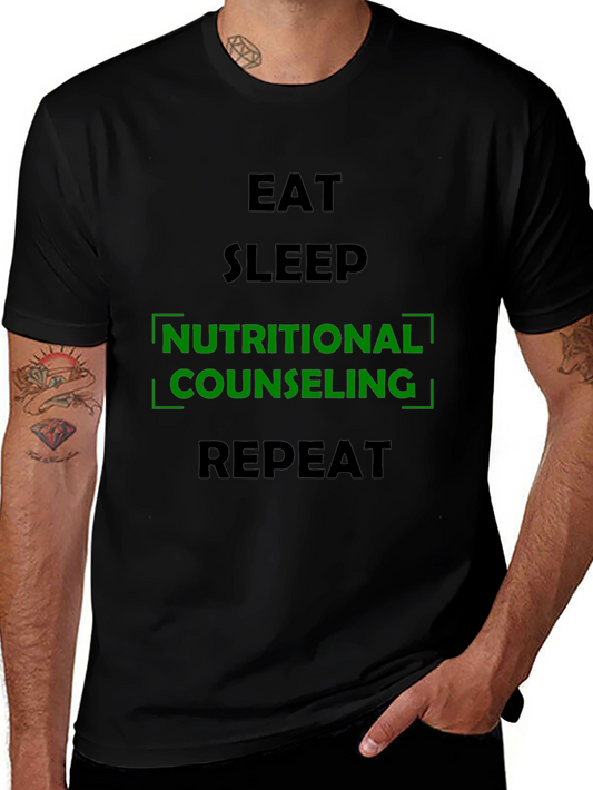 Nutritional Counseling T-Shirt - Eat Sleep Repeat