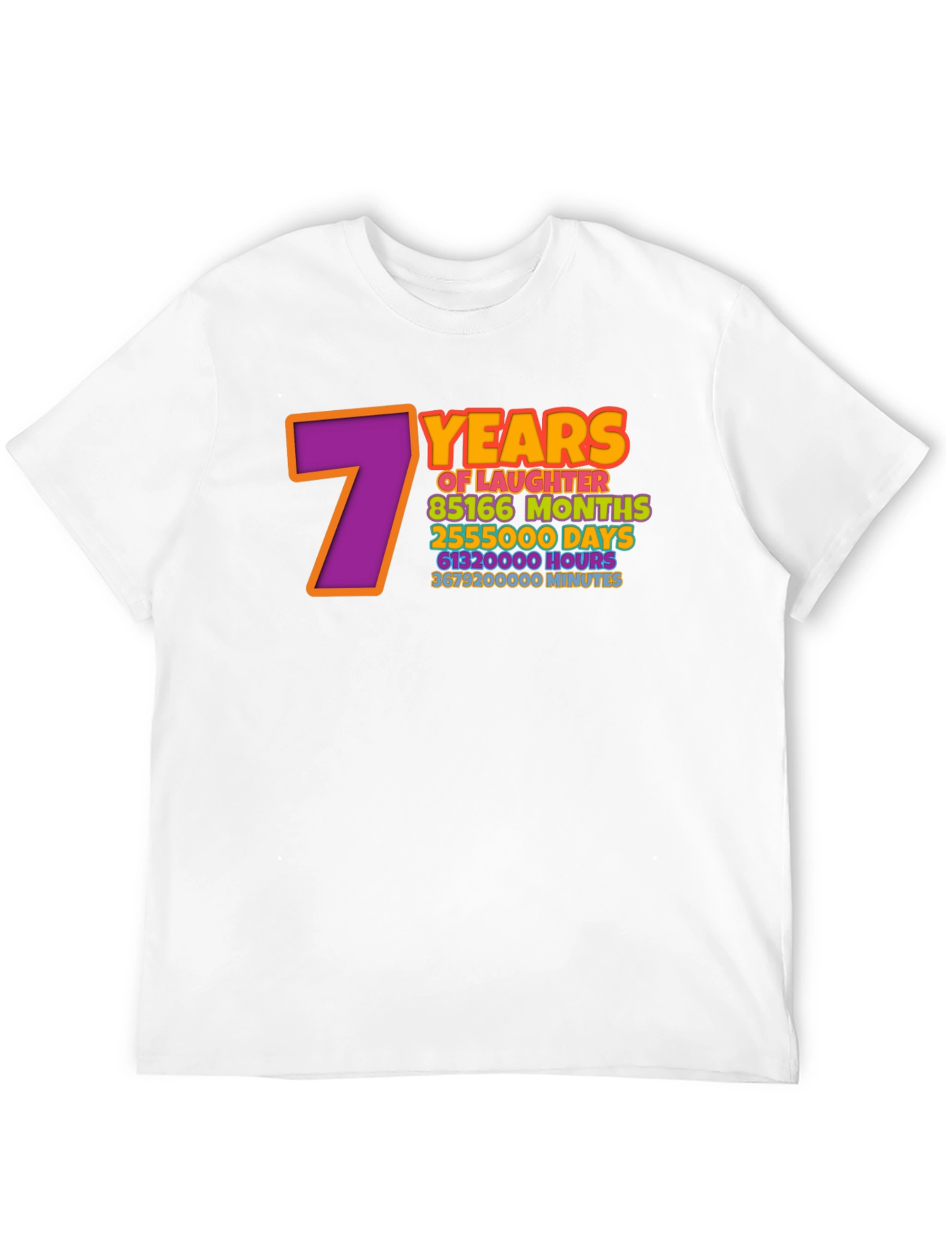 7 Years of Laughter T-Shirt Anniversary Gift