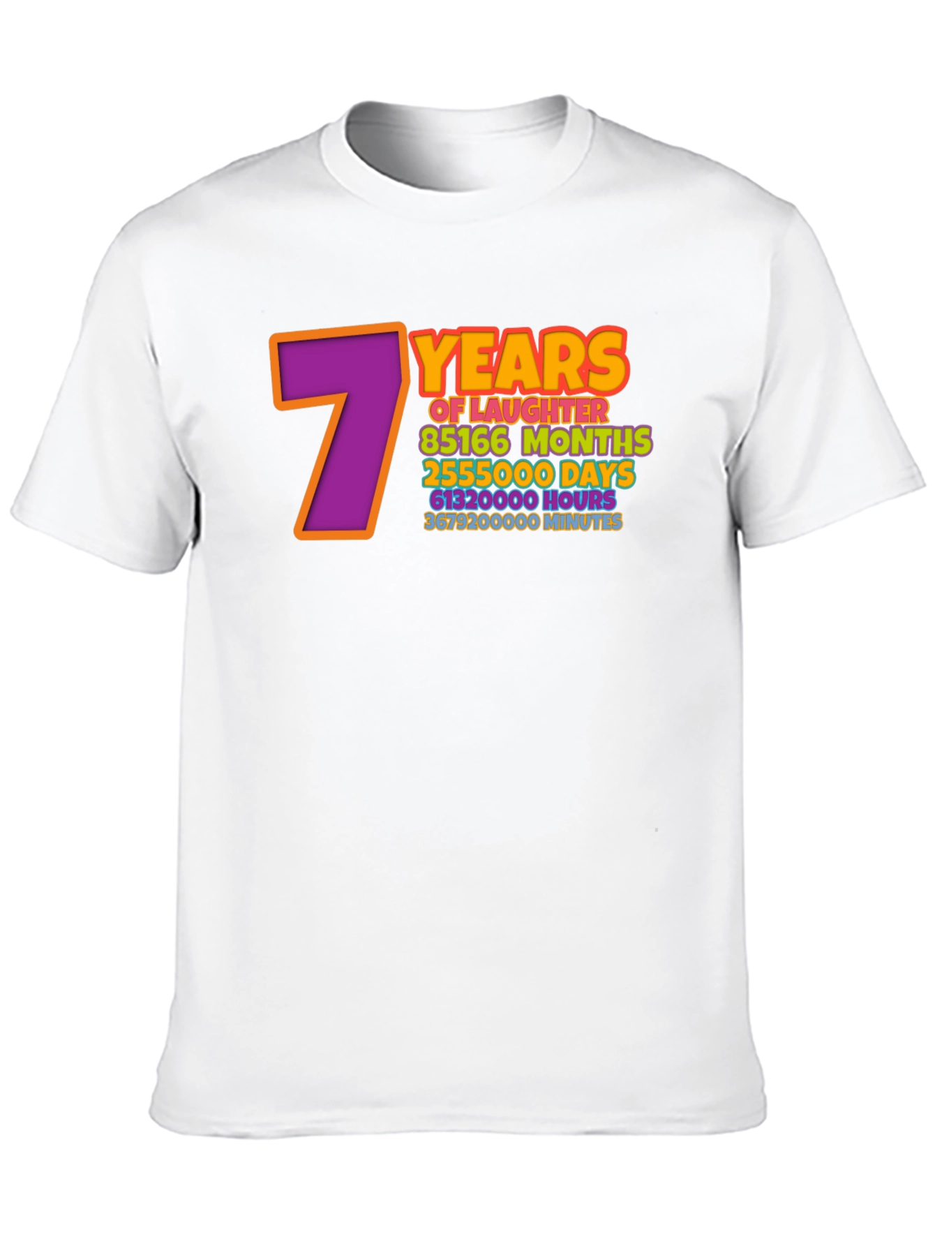 7 Years of Laughter T-Shirt Anniversary Gift