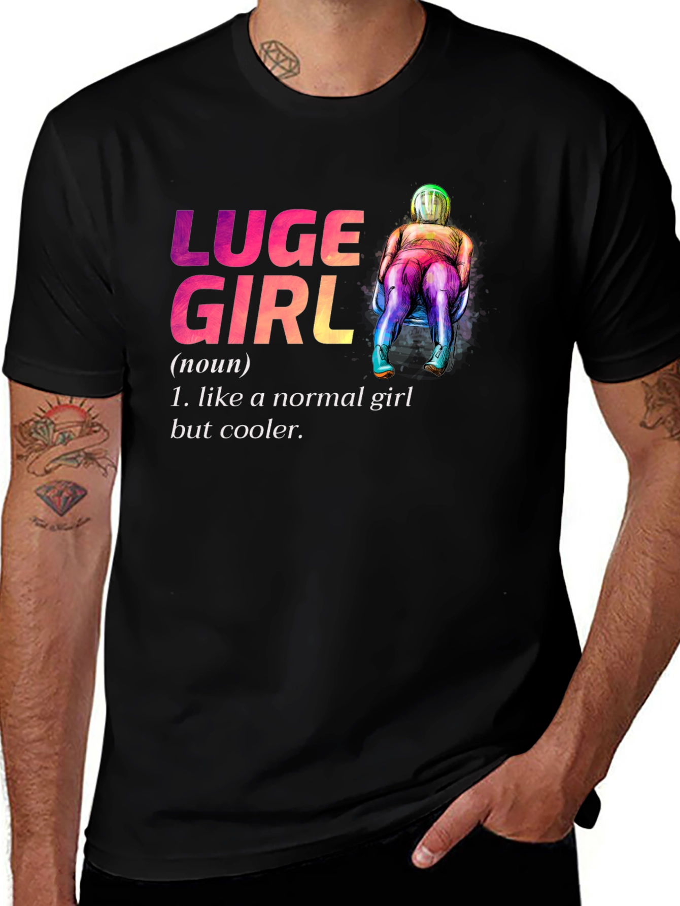 Luge Girl T-Shirt - Cooler Than Normal!