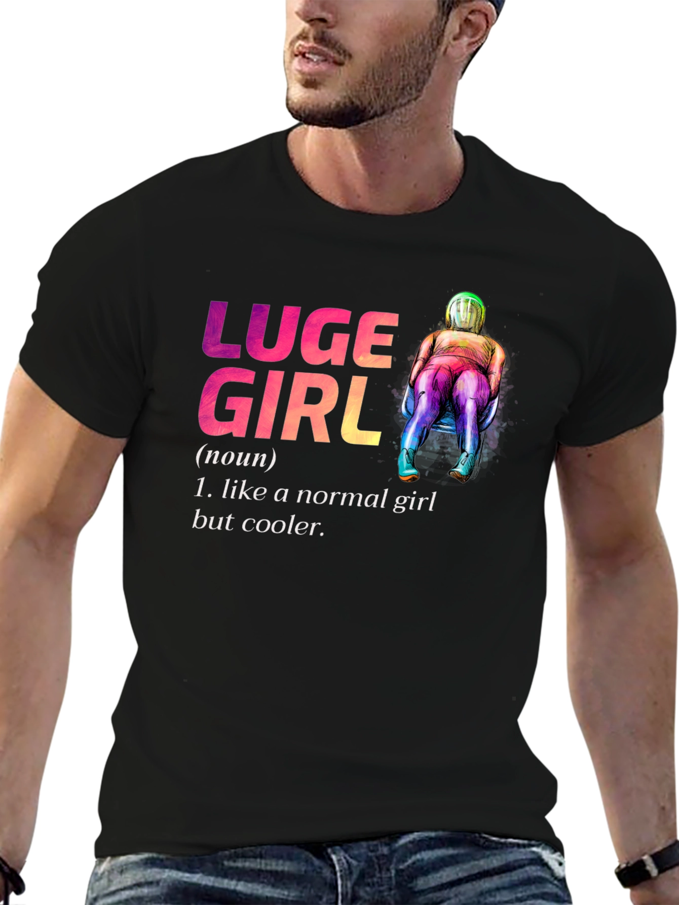 Luge Girl T-Shirt - Cooler Than Normal!