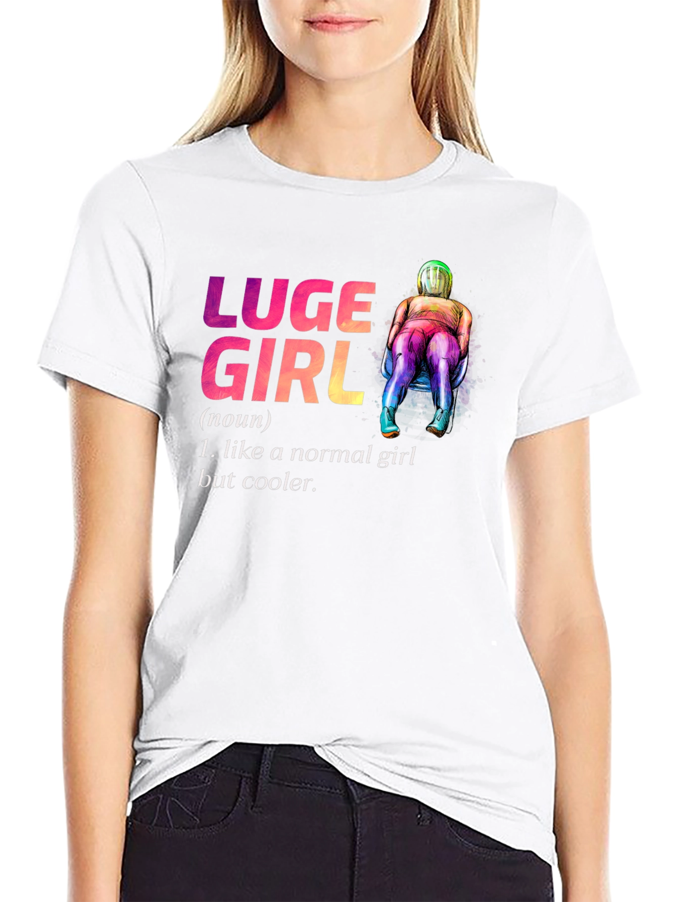 Luge Girl T-Shirt - Cooler Than Normal!