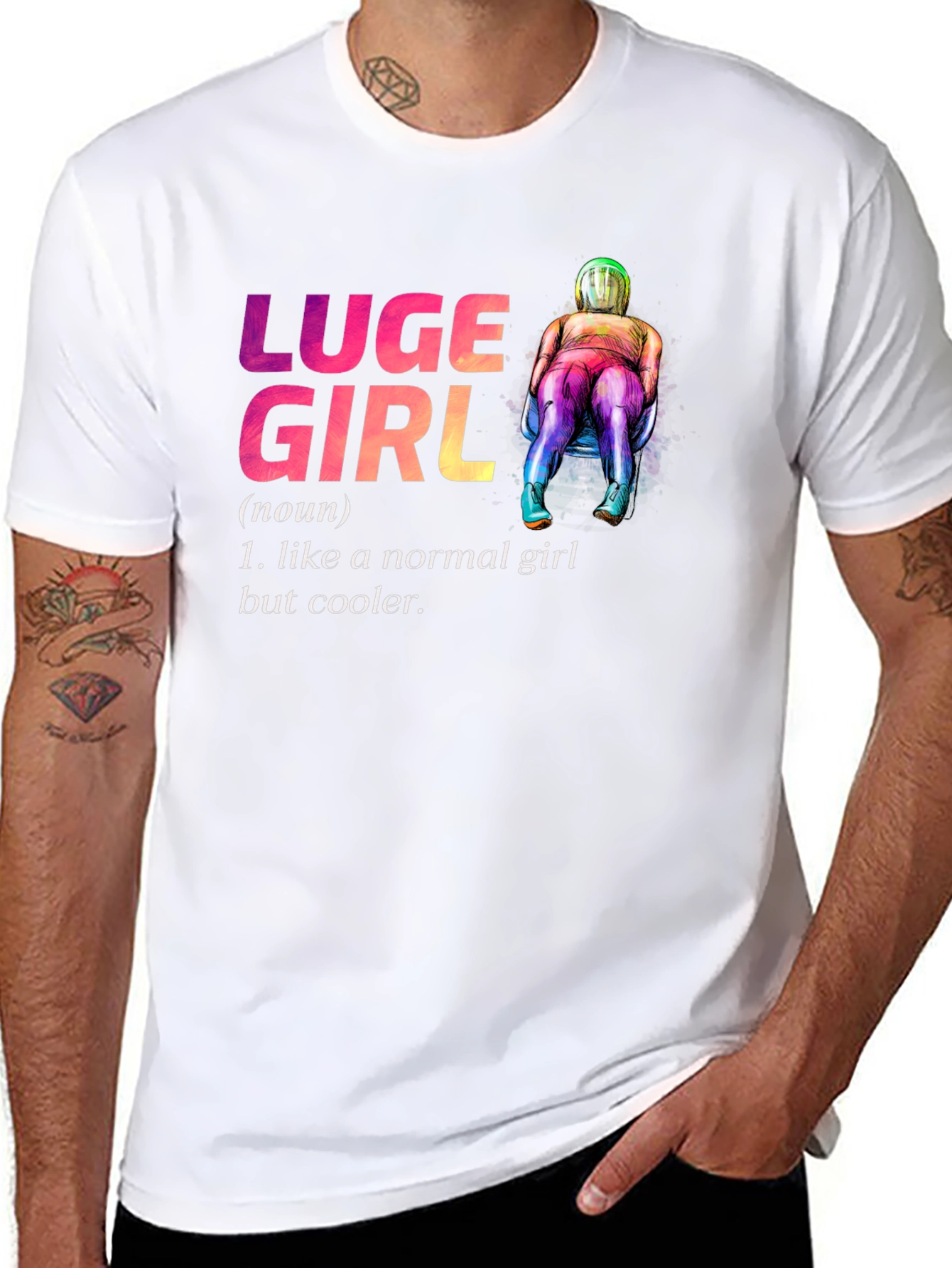 Luge Girl T-Shirt - Cooler Than Normal!