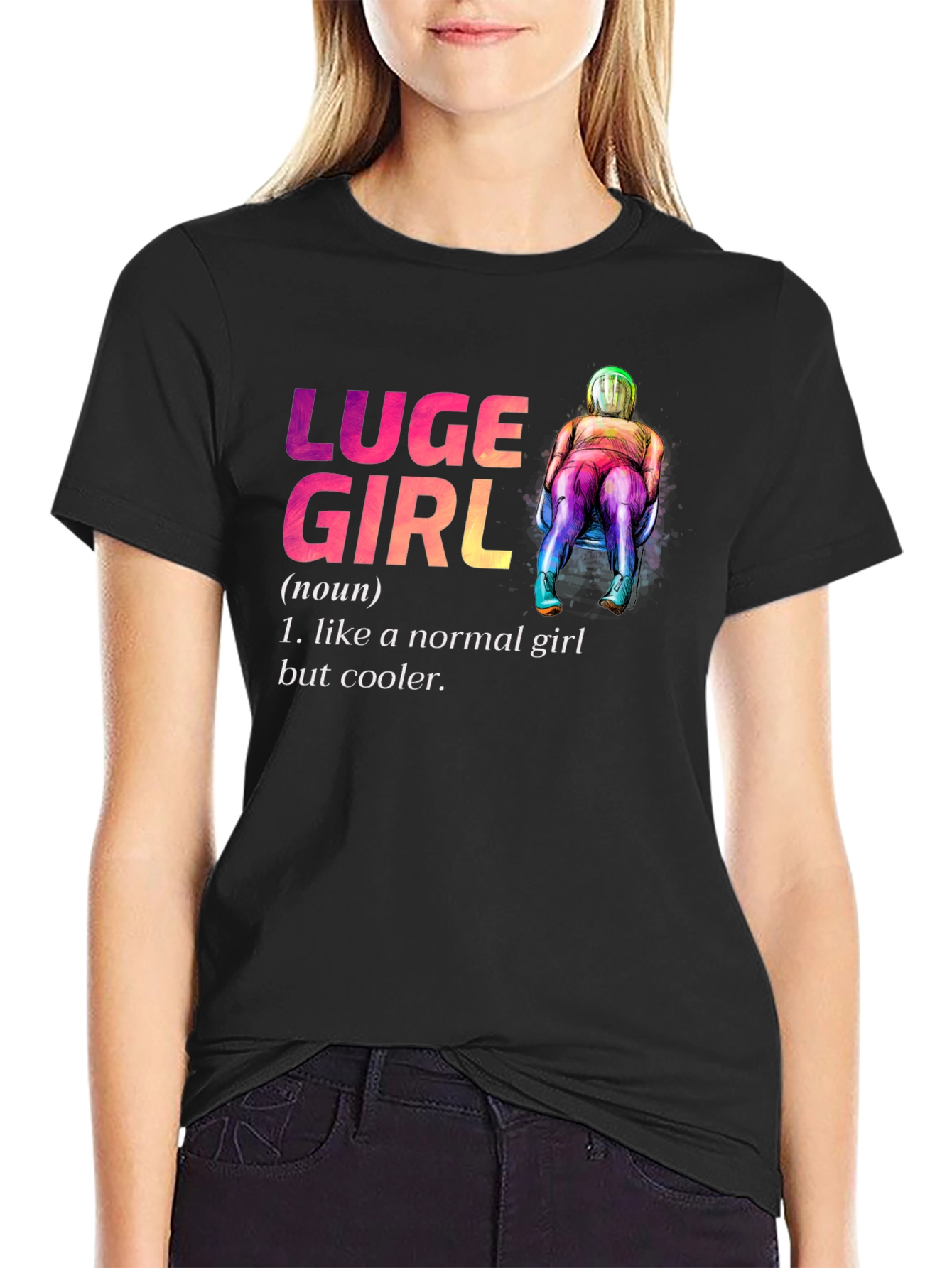 Luge Girl T-Shirt - Cooler Than Normal!
