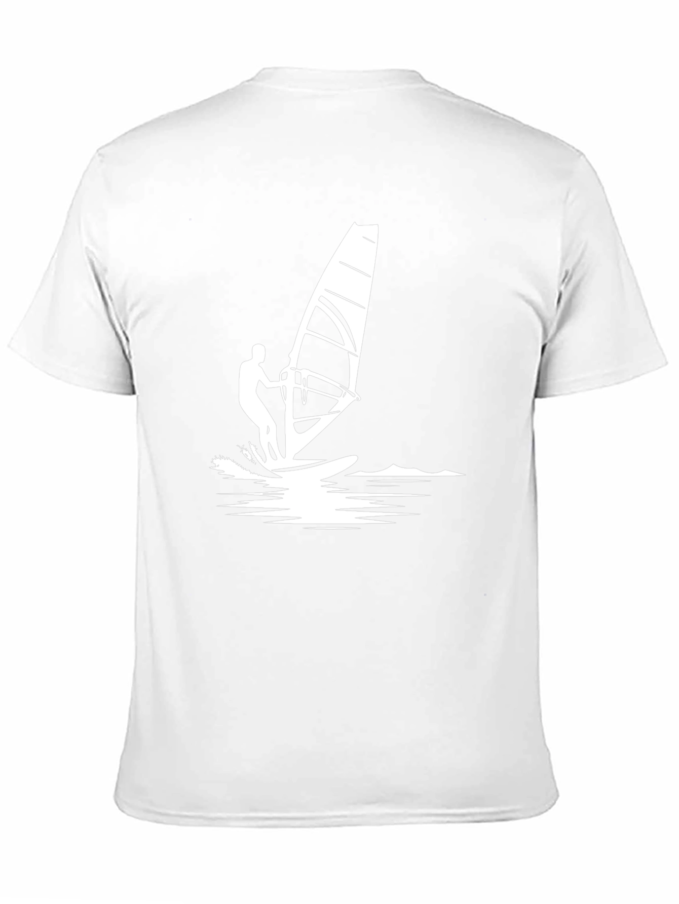 Windsurfer Graphic Tee - Black Cotton T-Shirt