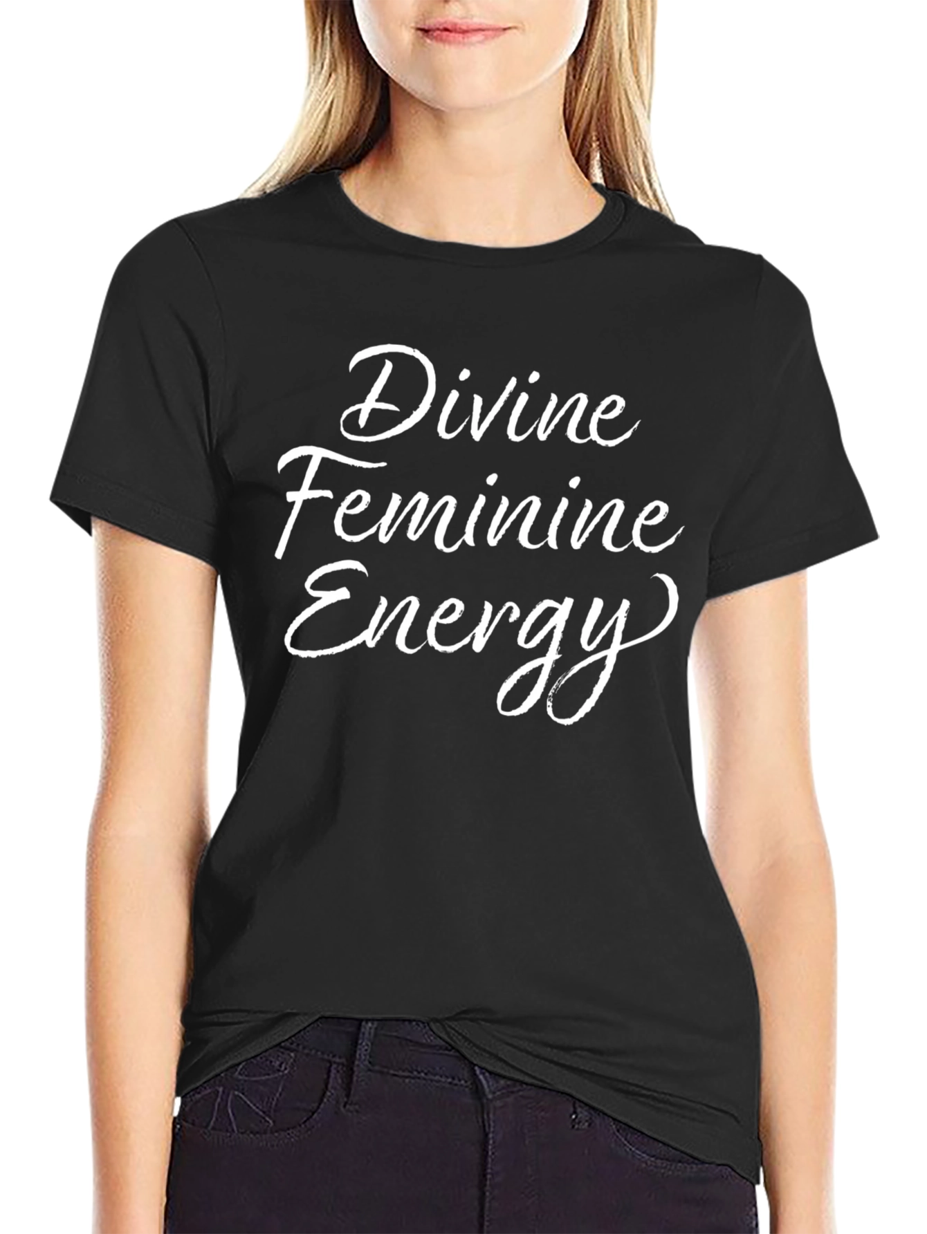 Divine Feminine Energy Black T-Shirt