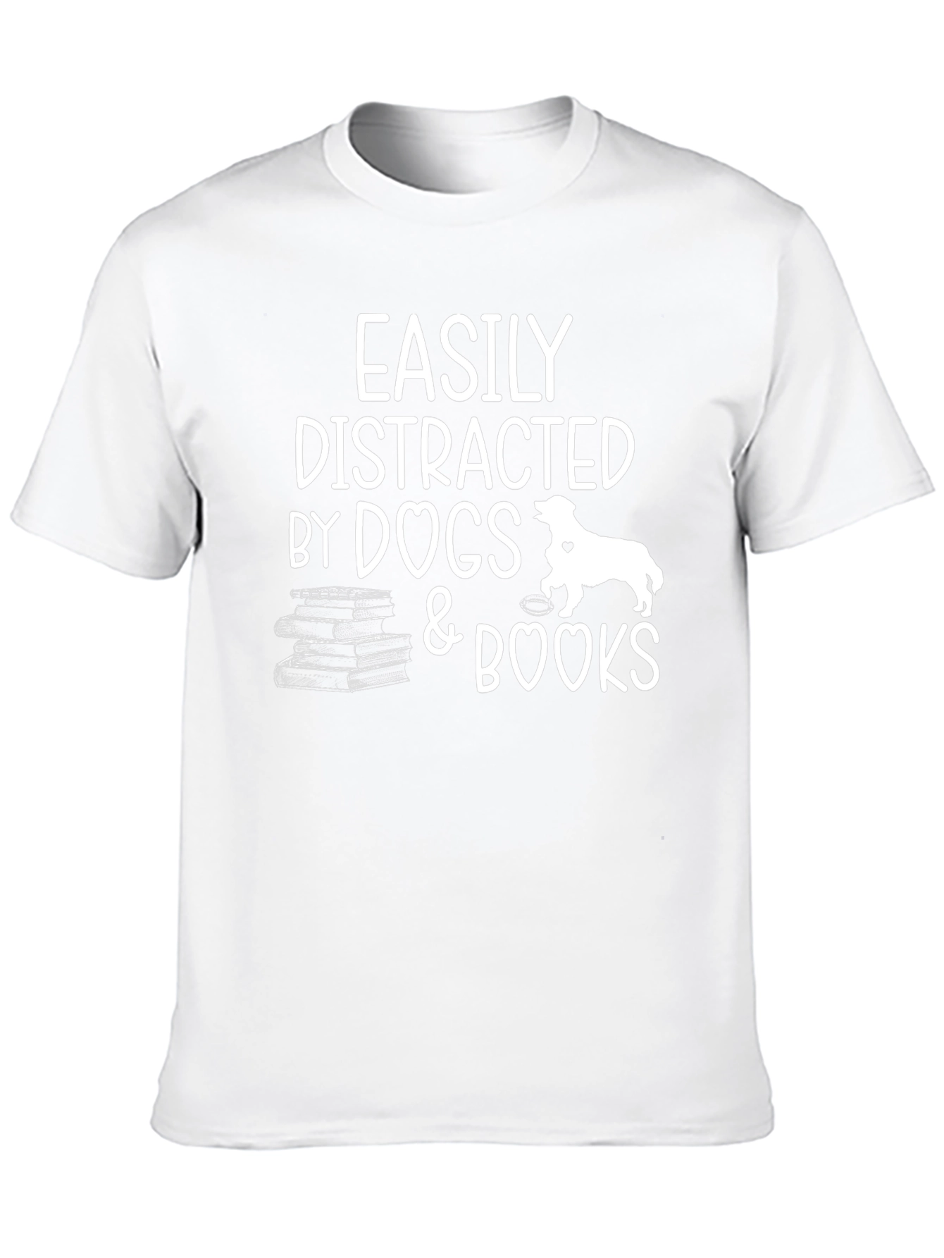 Easily Distracted By Dogs and Books T-Shirt