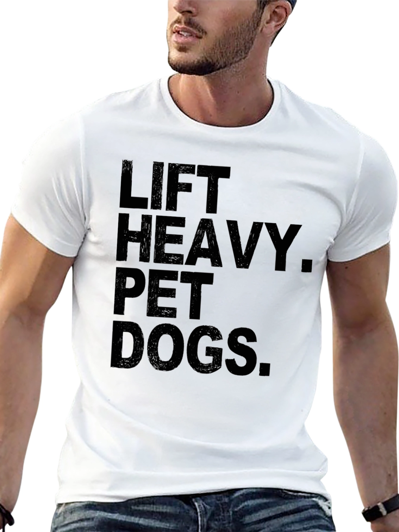 Lift Heavy Pet Dogs Black T-Shirt