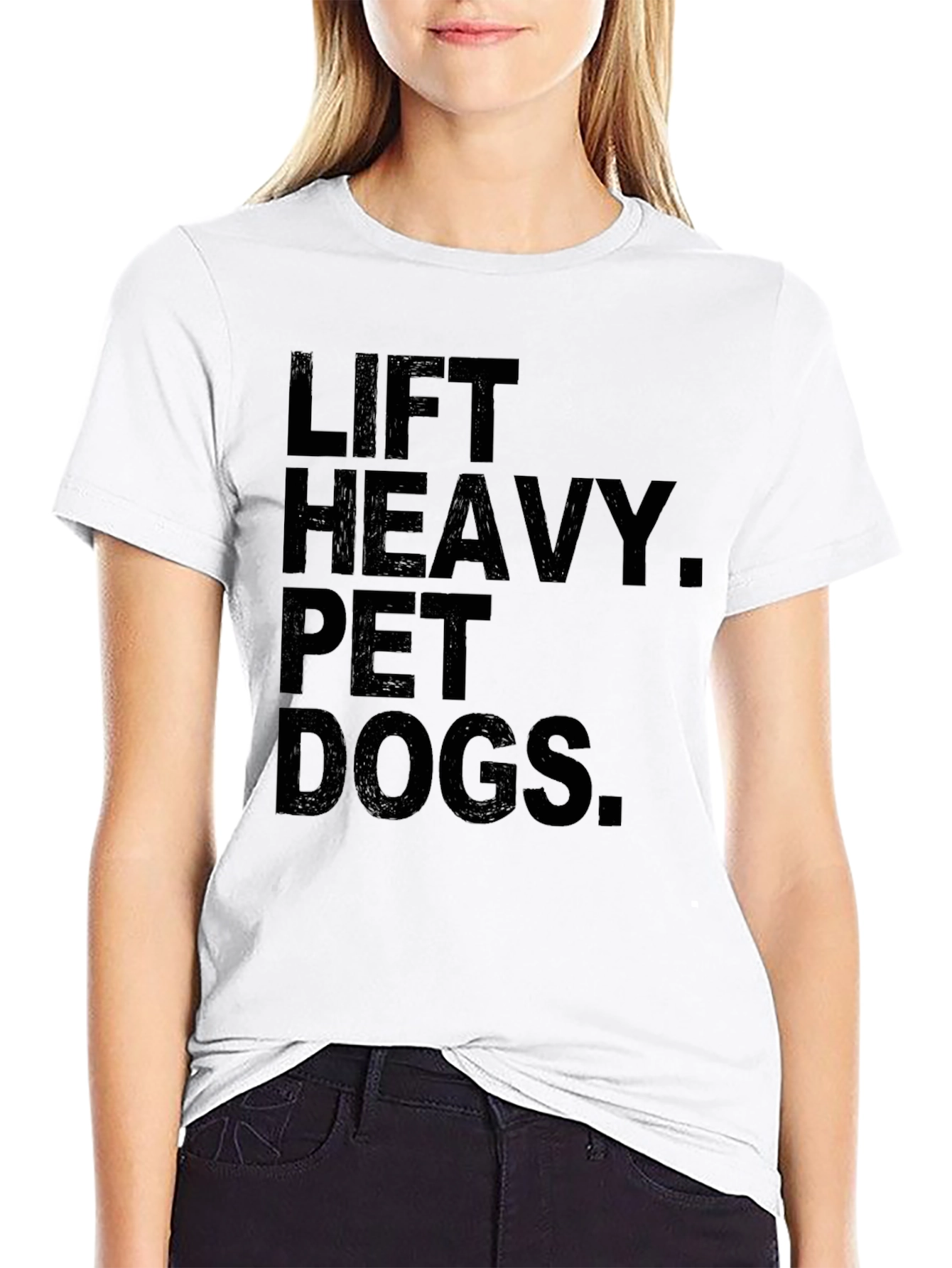 Lift Heavy Pet Dogs Black T-Shirt