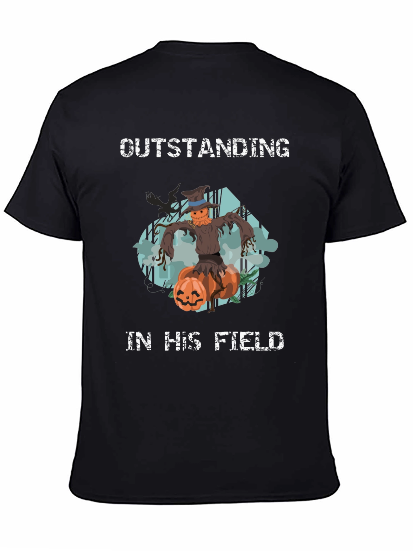 Outstanding in His Field Scarecrow Halloween T-Shirt