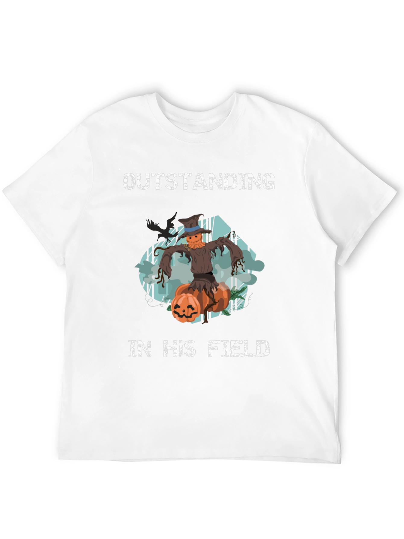 Outstanding in His Field Scarecrow Halloween T-Shirt