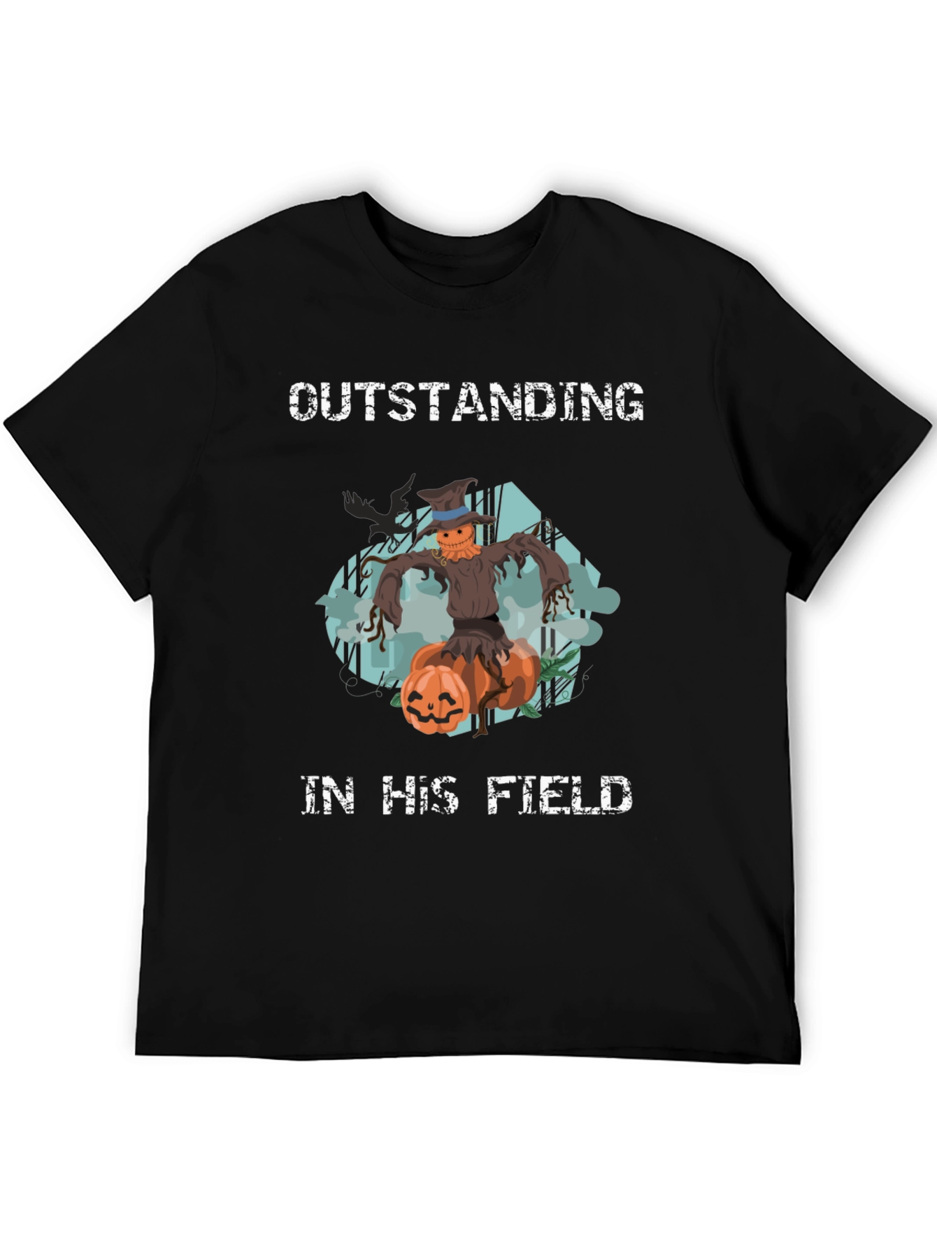 Outstanding in His Field Scarecrow Halloween T-Shirt
