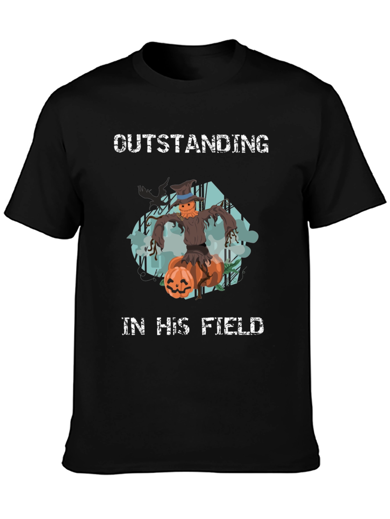 Outstanding in His Field Scarecrow Halloween T-Shirt