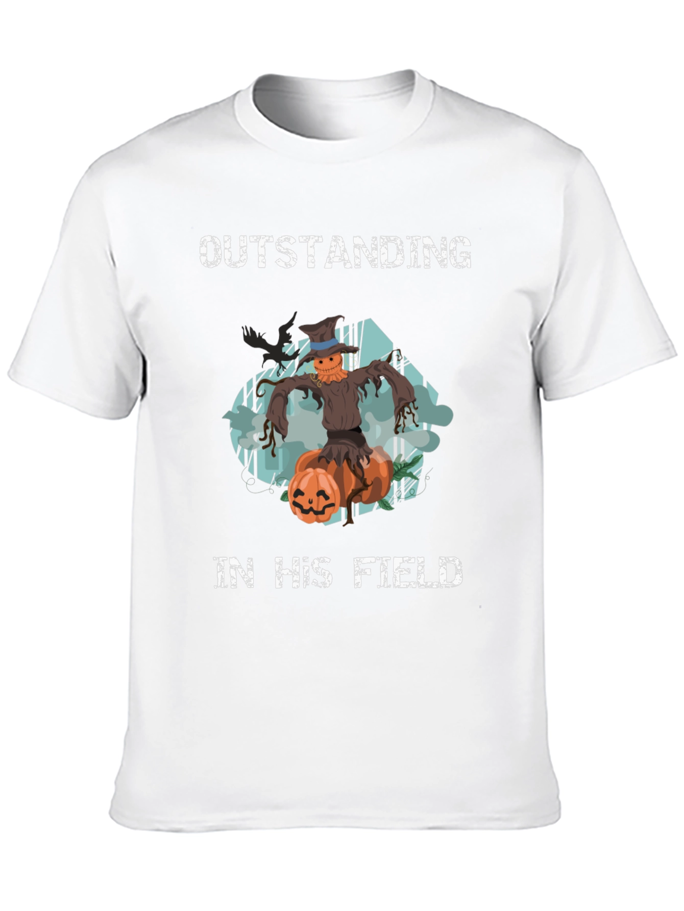 Outstanding in His Field Scarecrow Halloween T-Shirt