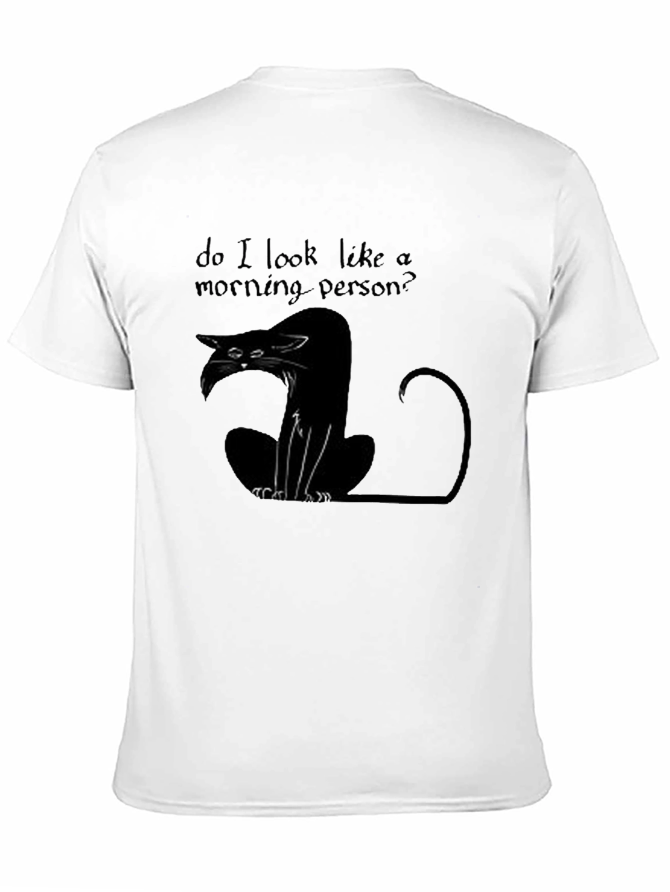 Black Cat Morning Person? Graphic T-Shirt