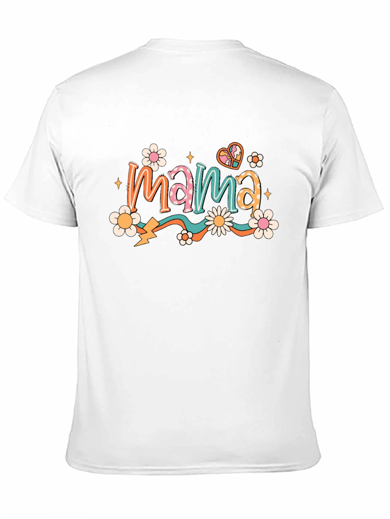 Retro Mama T-Shirt - Black Floral Graphic