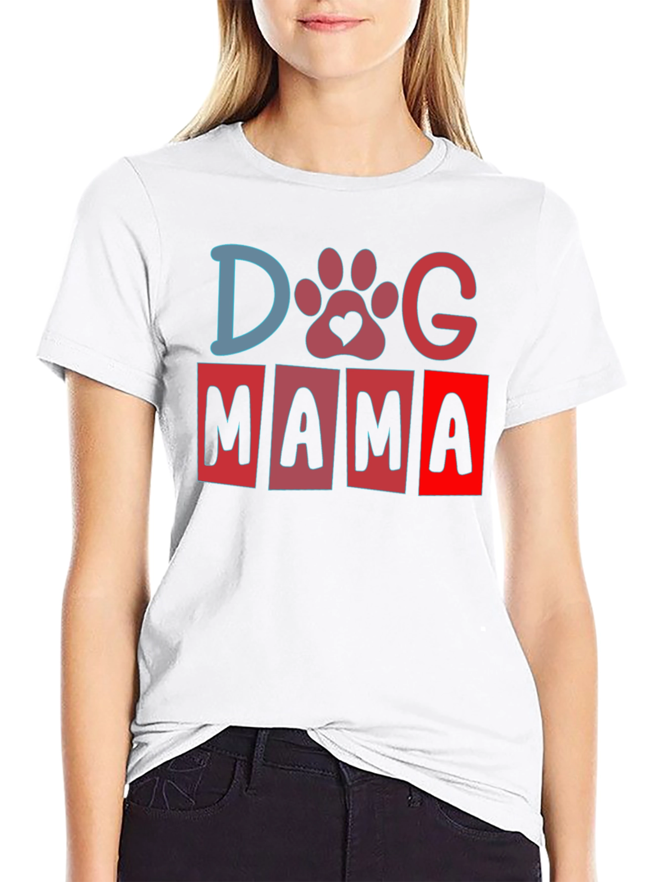 Dog Mama T-Shirt - Paw Print Love