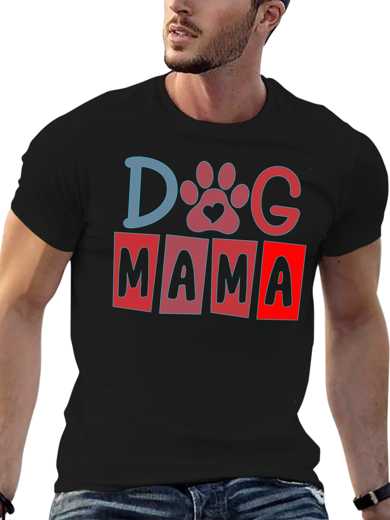 Dog Mama T-Shirt - Paw Print Love