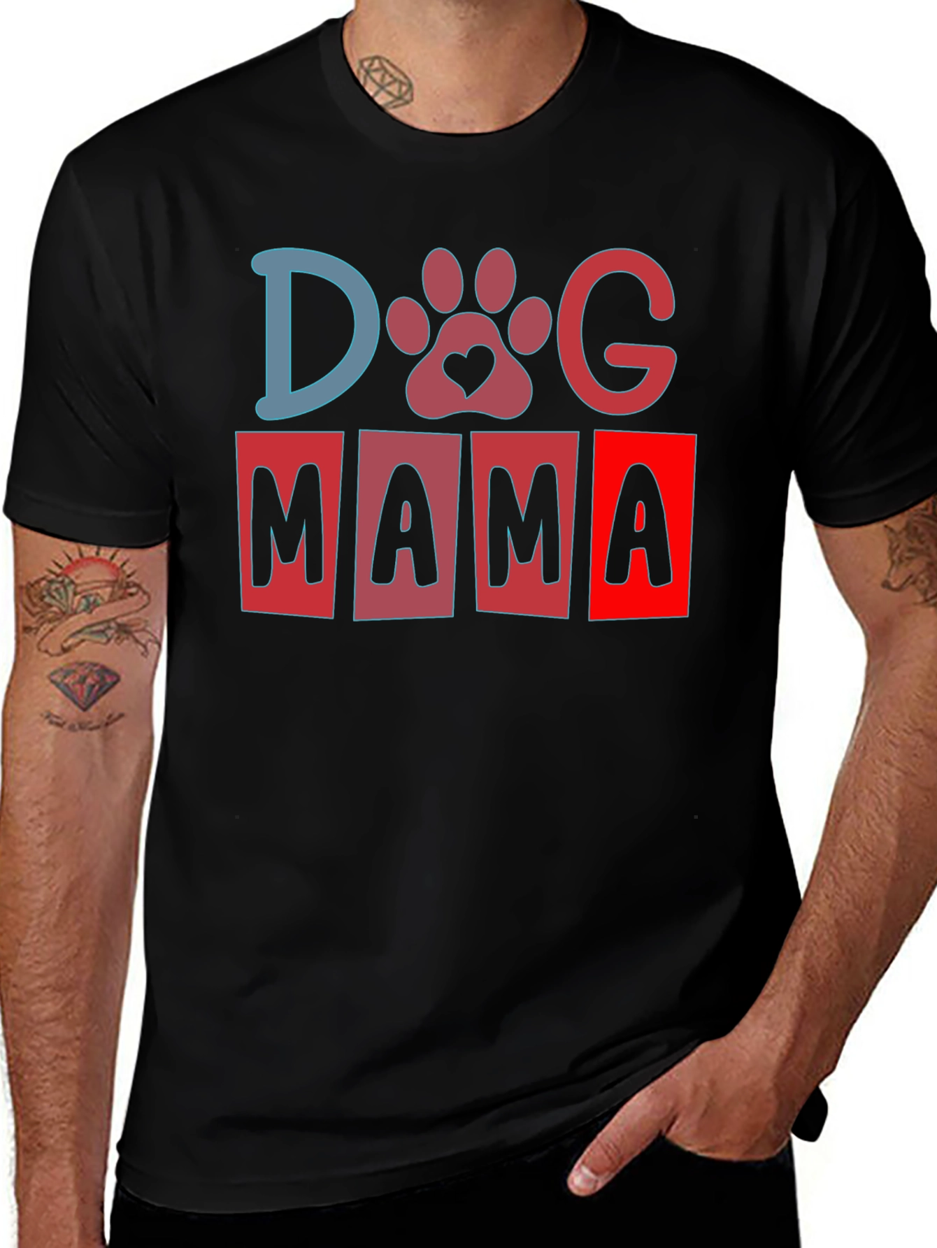 Dog Mama T-Shirt - Paw Print Love