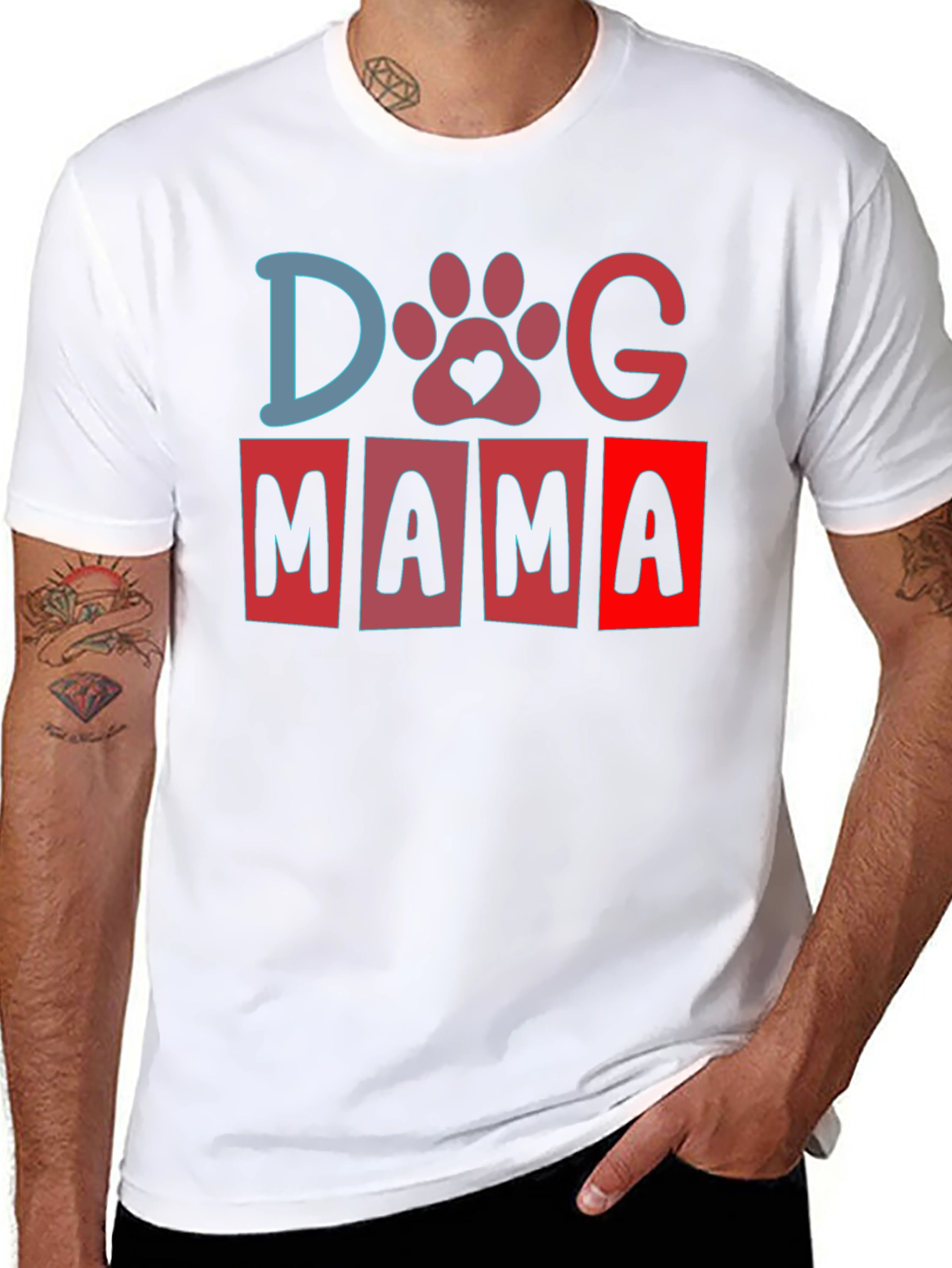 Dog Mama T-Shirt - Paw Print Love