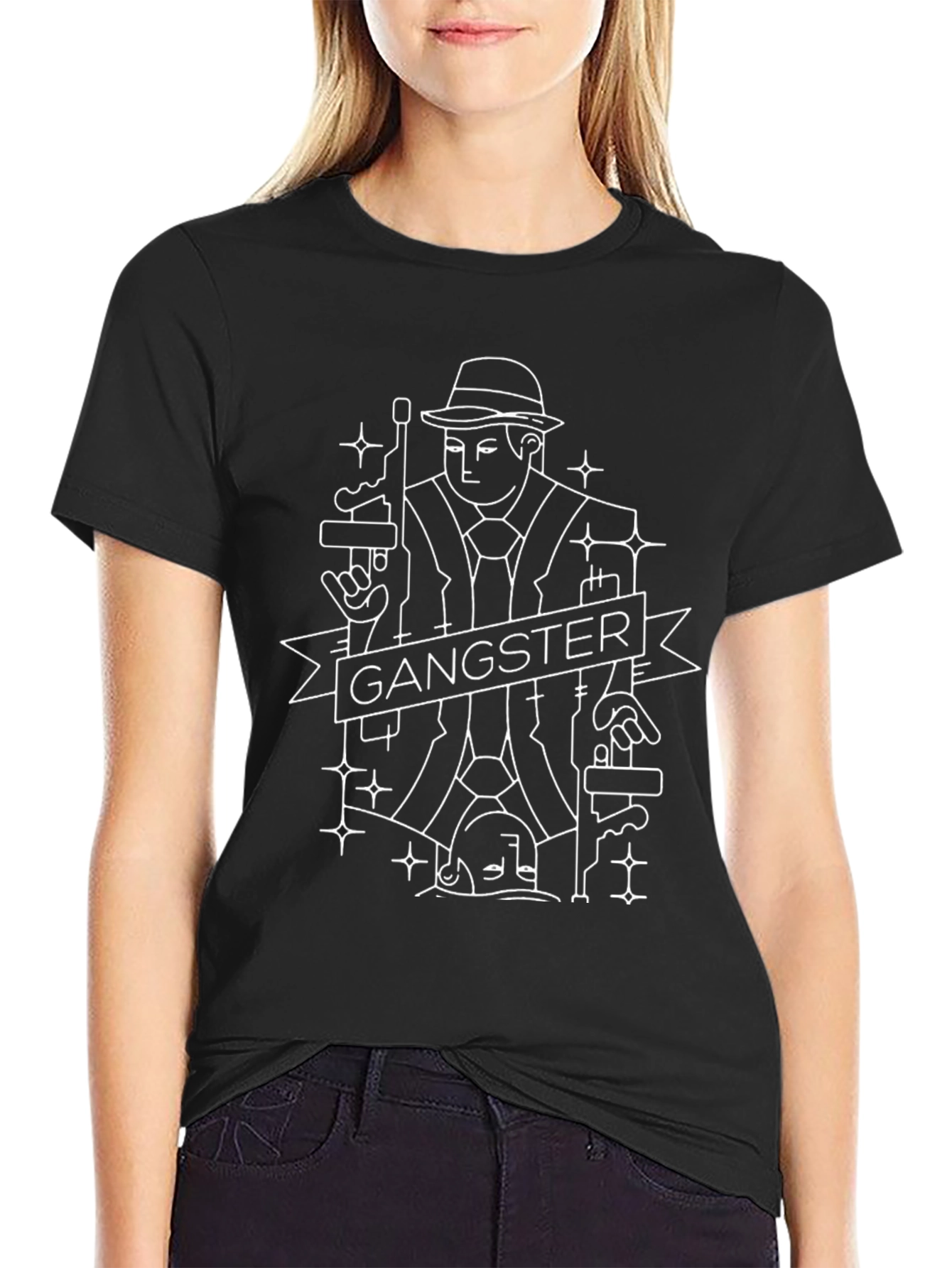 Gangster Graphic T-Shirt - Cool Novelty Tee