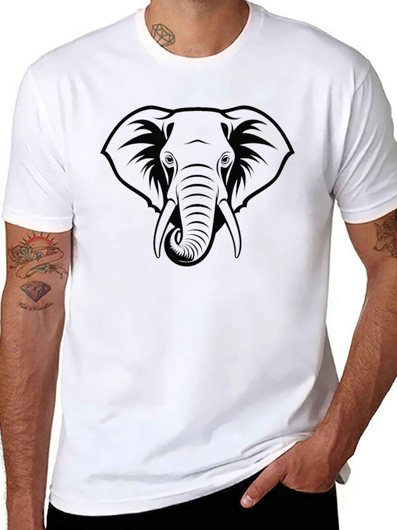 Elephant Graphic Tee - Cool Animal Design