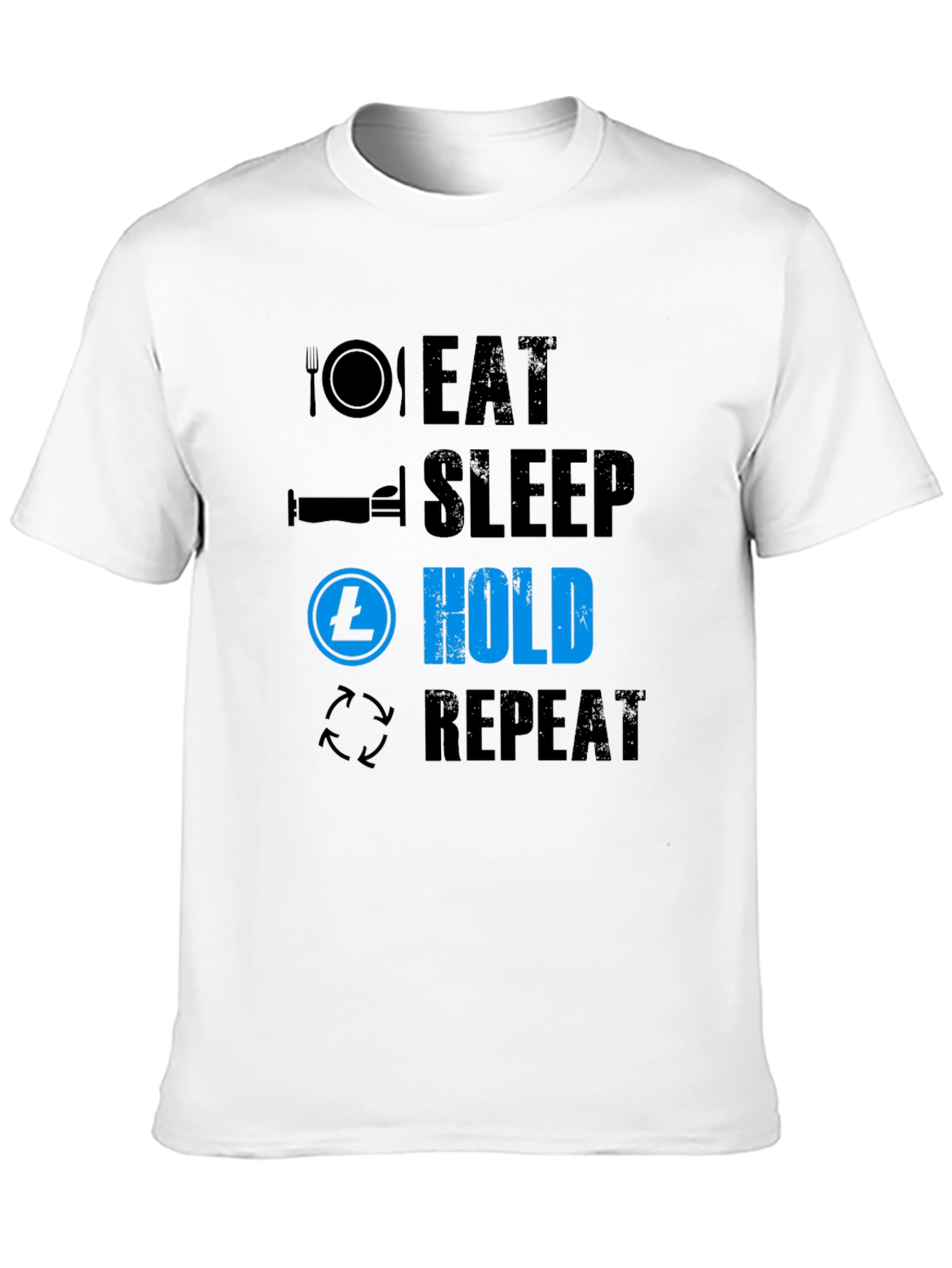 Eat Sleep LTC Hold Repeat Black T-Shirt