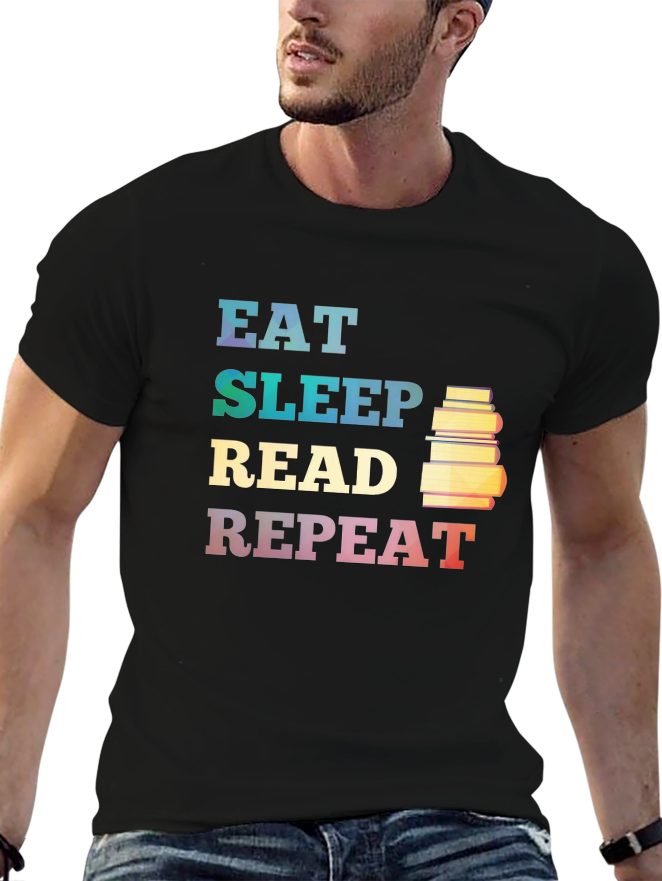 Eat Sleep Read Repeat T-Shirt for Book Lovers