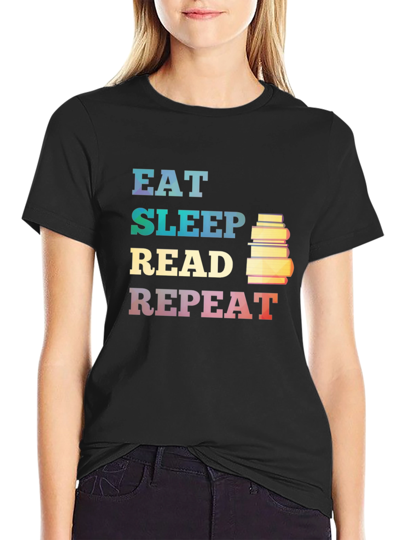 Eat Sleep Read Repeat T-Shirt for Book Lovers