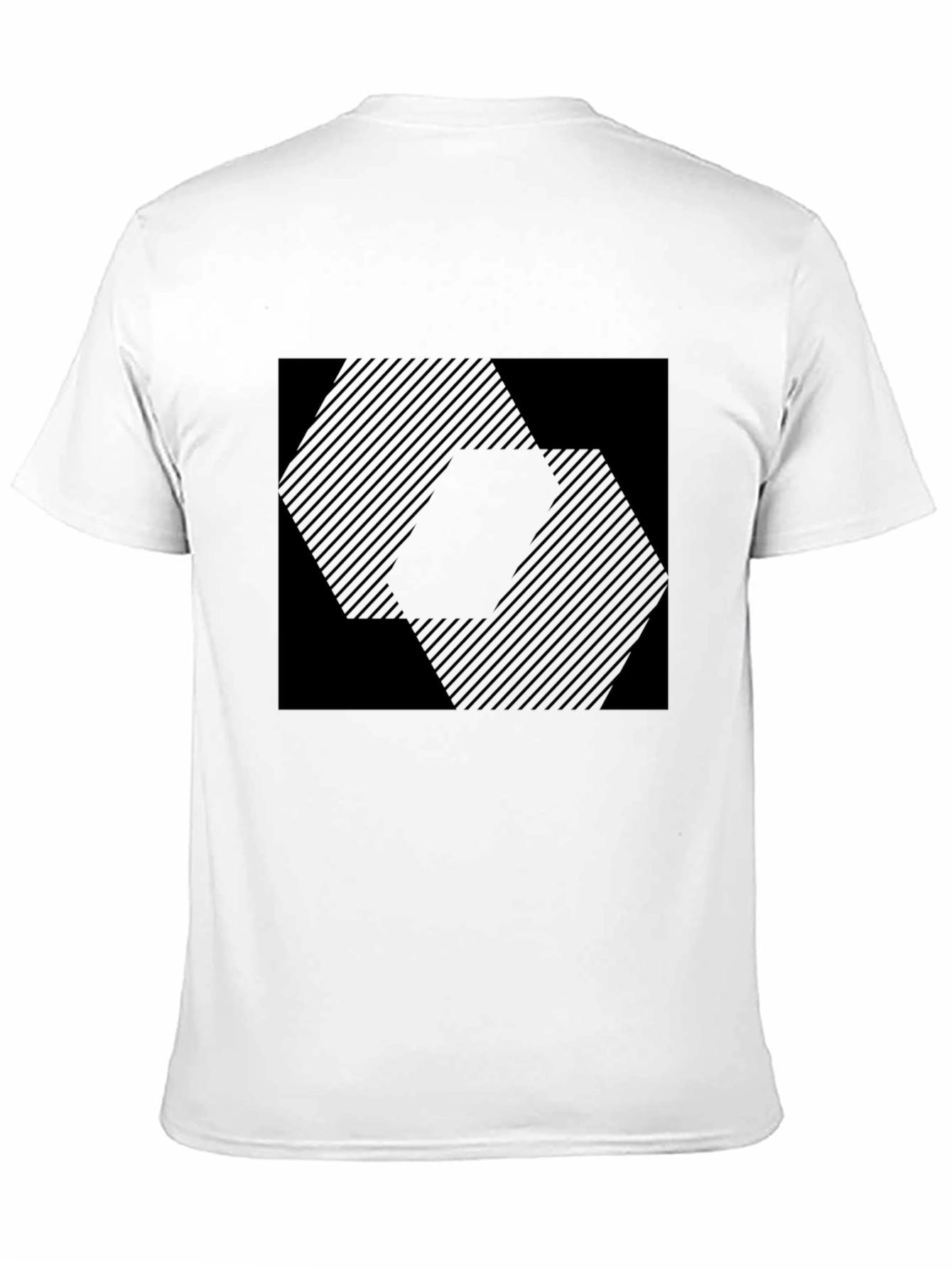 Geometric Patterned Black T-Shirt