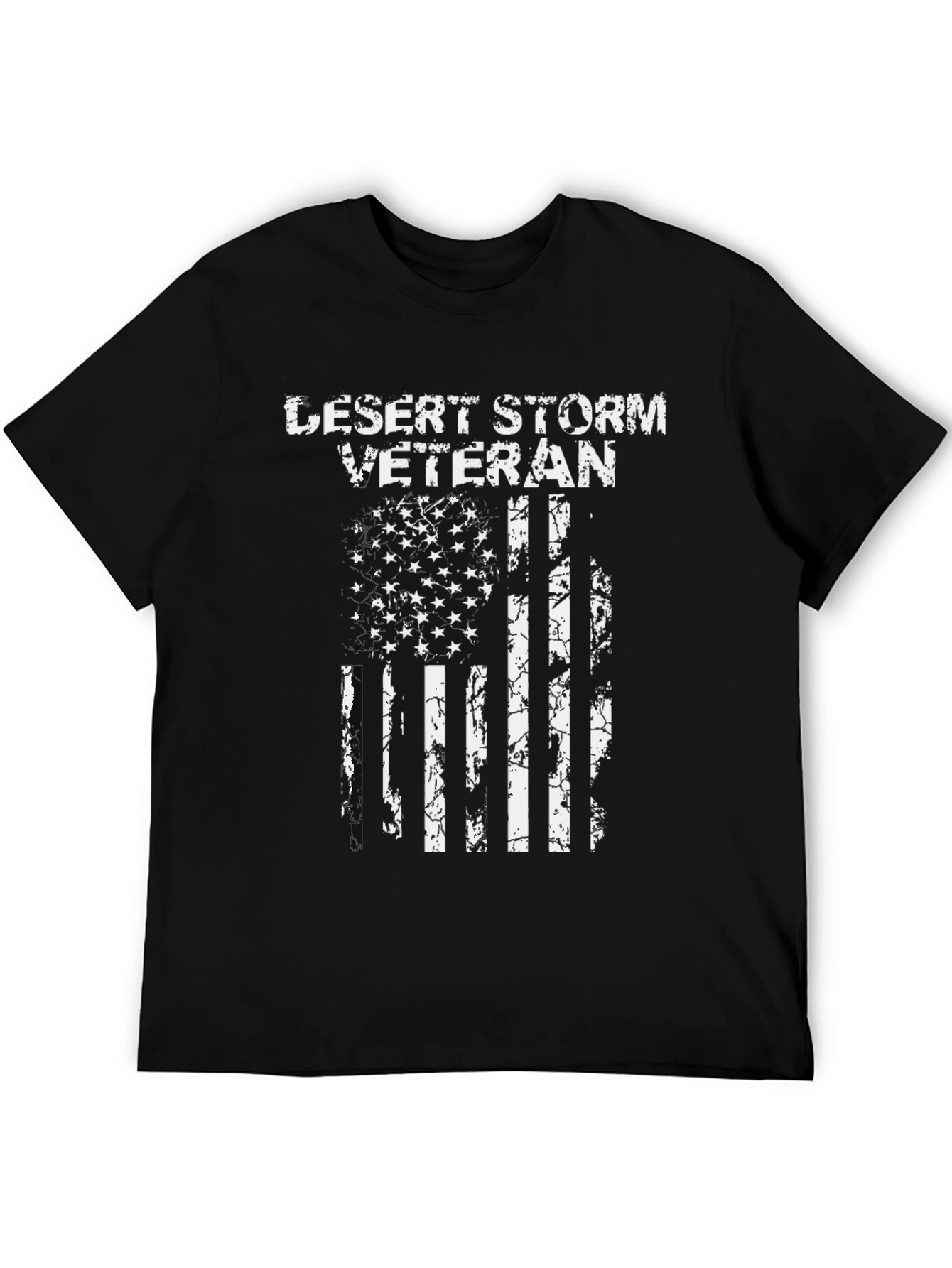 Desert Storm Veteran USA Flag Graphic T-Shirt