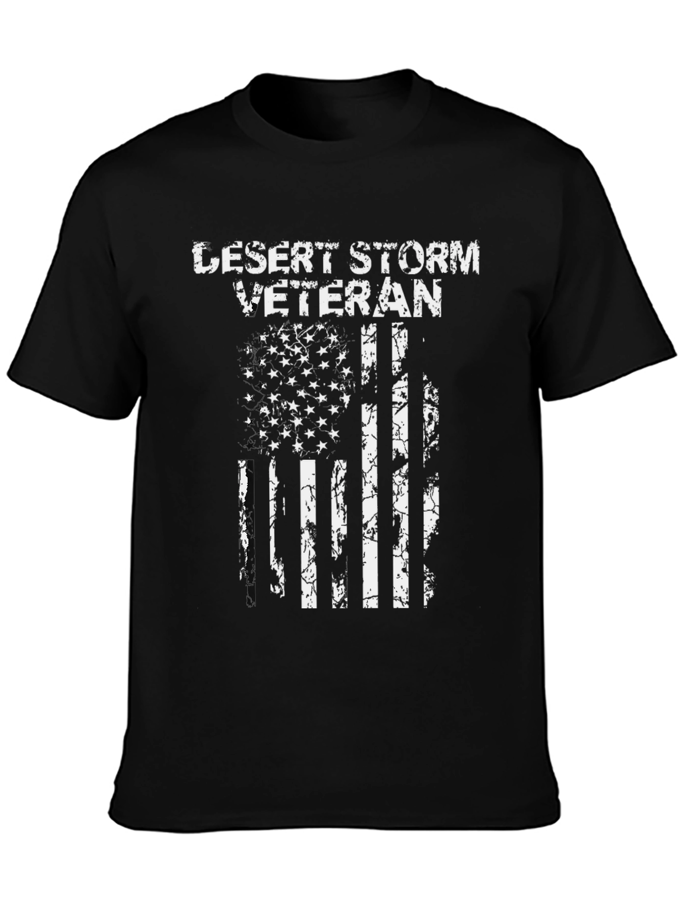 Desert Storm Veteran USA Flag Graphic T-Shirt