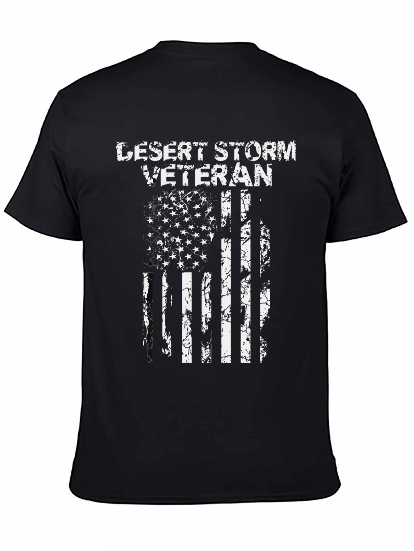 Desert Storm Veteran USA Flag Graphic T-Shirt