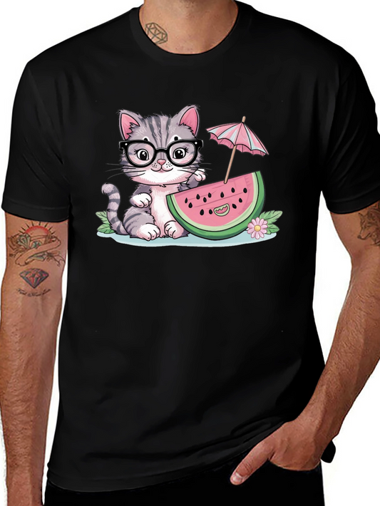 Cute Cat Watermelon T-Shirt
