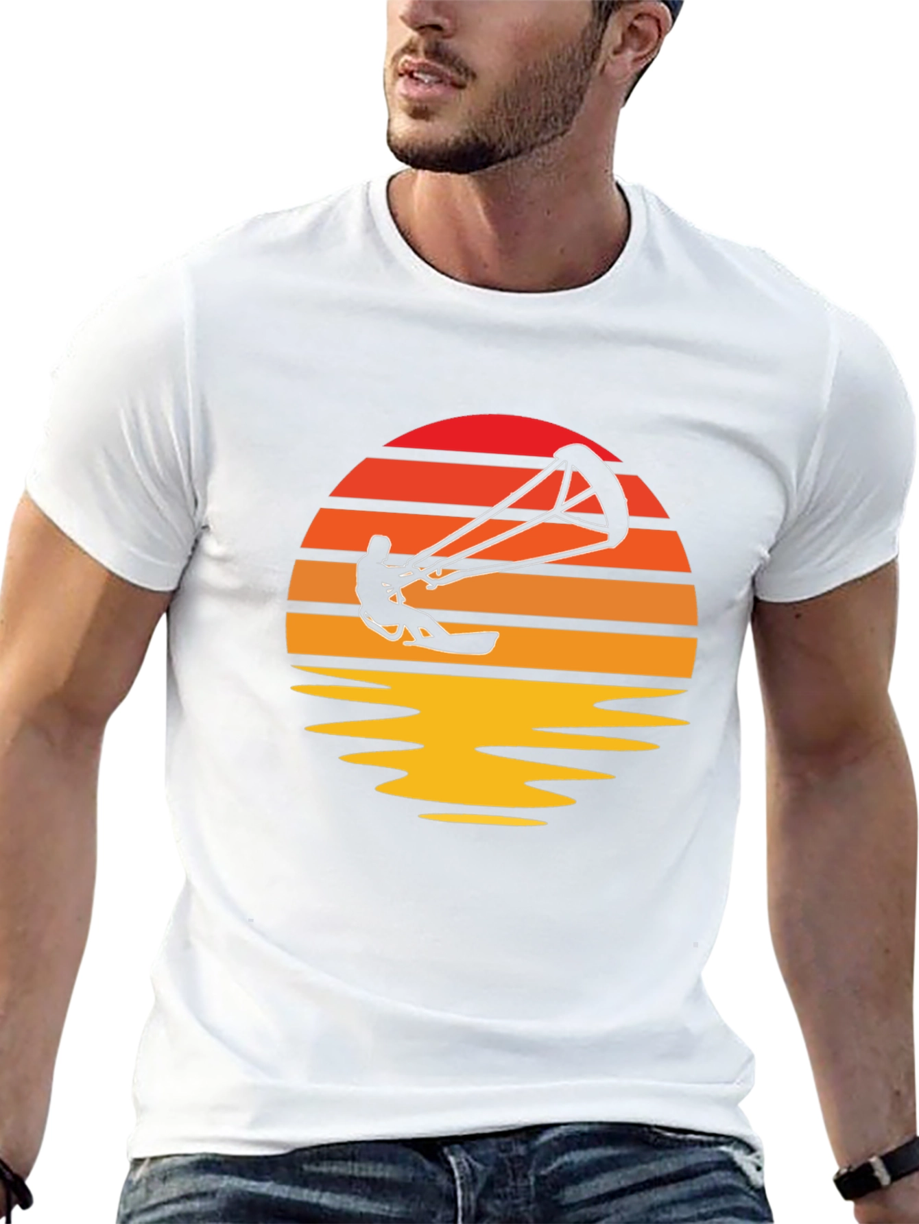 Kitesurfing Sunset Graphic T-Shirt
