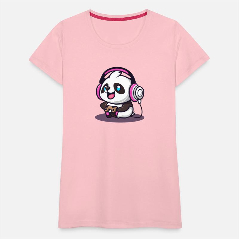 Panda Gamer fun with controller and headset