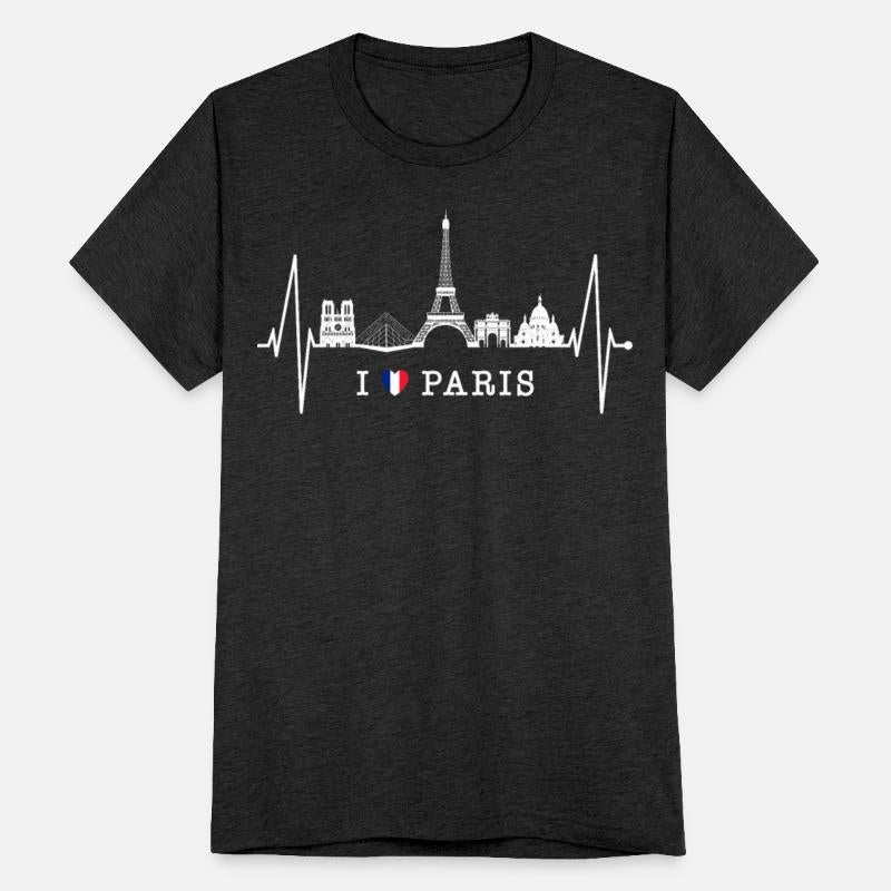 Paris Skyline Heartbeat Eiffel Tower France Love