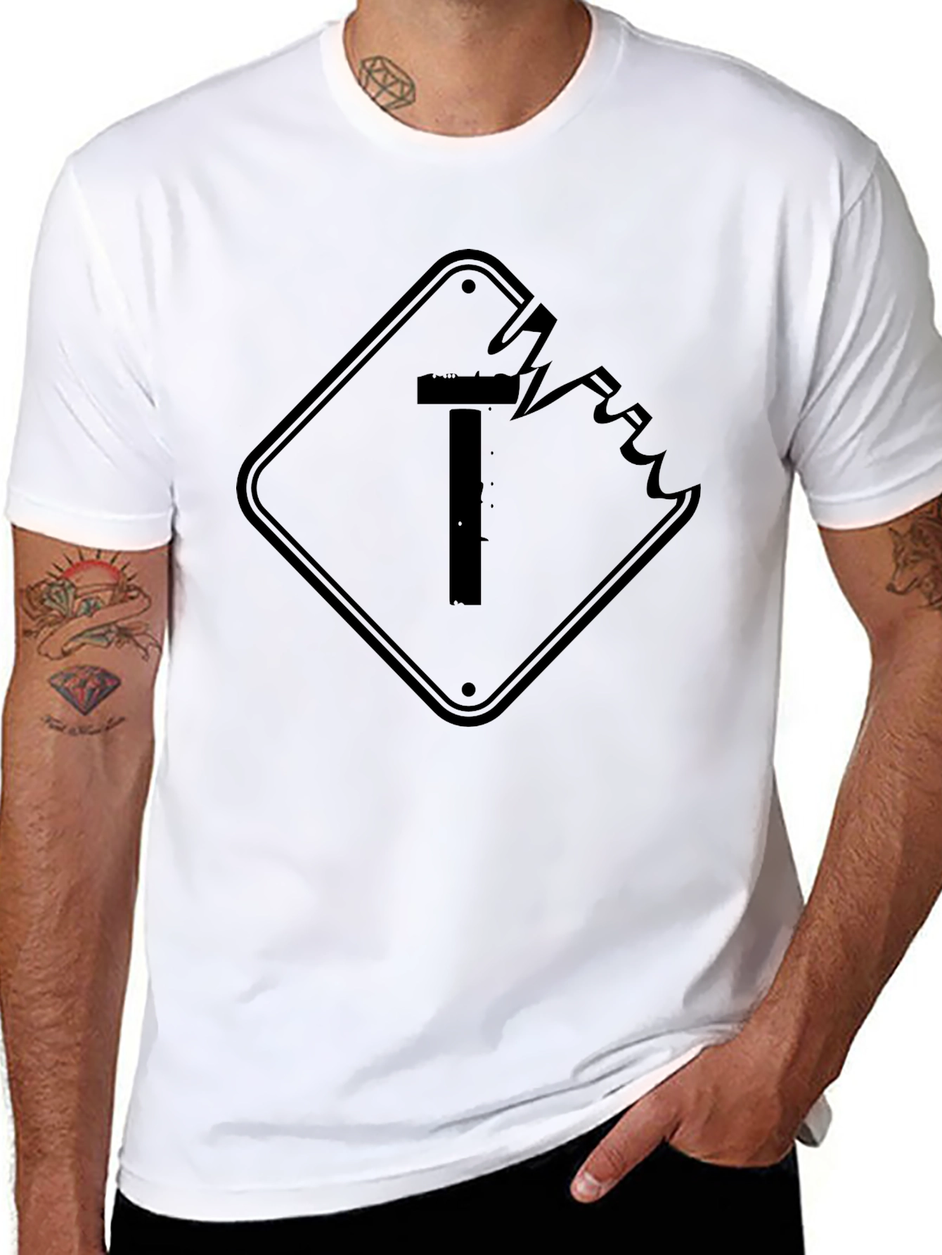 Hammer Time T-Shirt - Distressed Graphic Tee